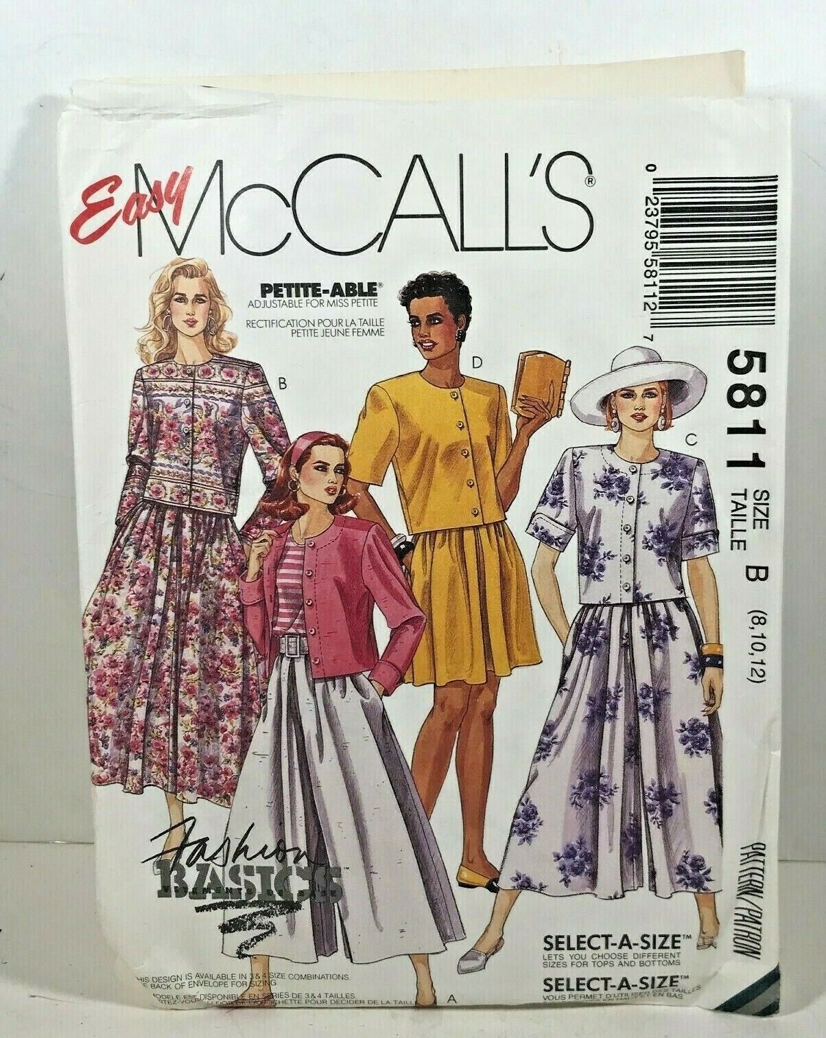 Vintage Sewing Pattern Misses Two Piece Dresses McCalls 5811