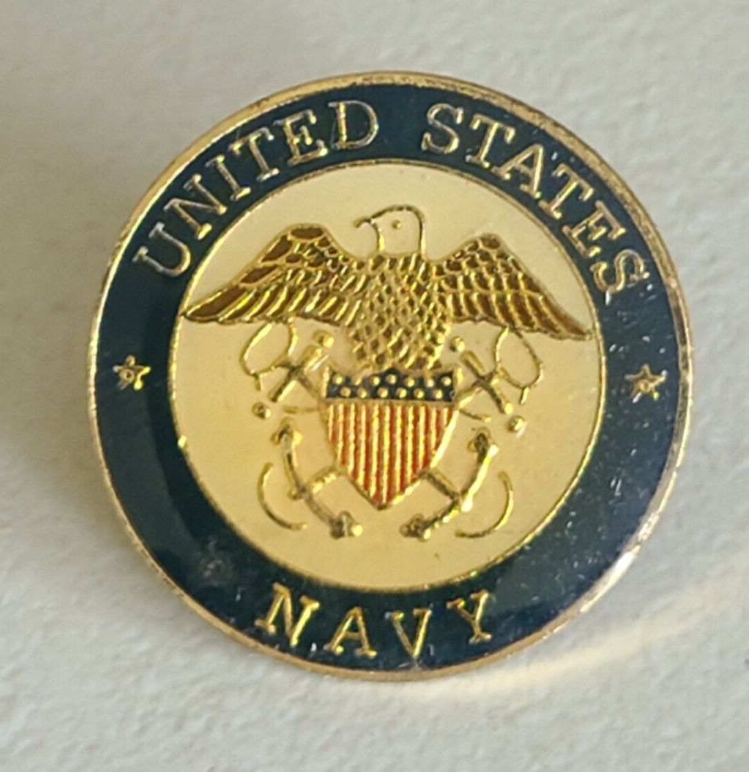 United States NAVY Lapel Hat Pin PWII NEW Military Veteran Circle Eagle Vintage