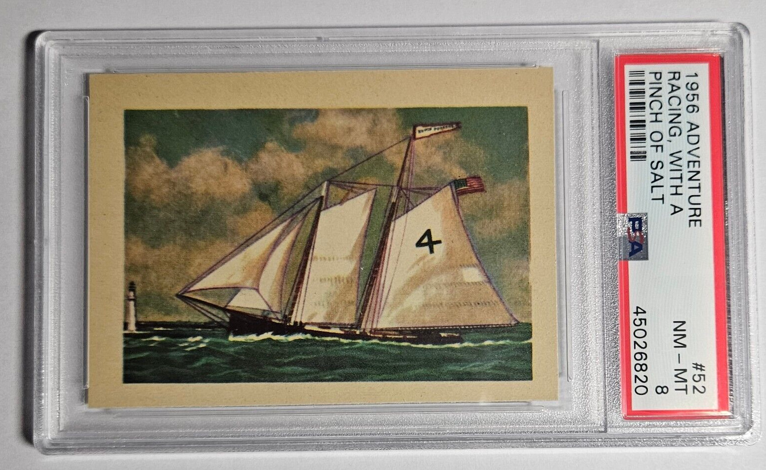1956 Adventure Gum #52 Racing With A Pinch of Salt PSA 8 NM-MT (A)