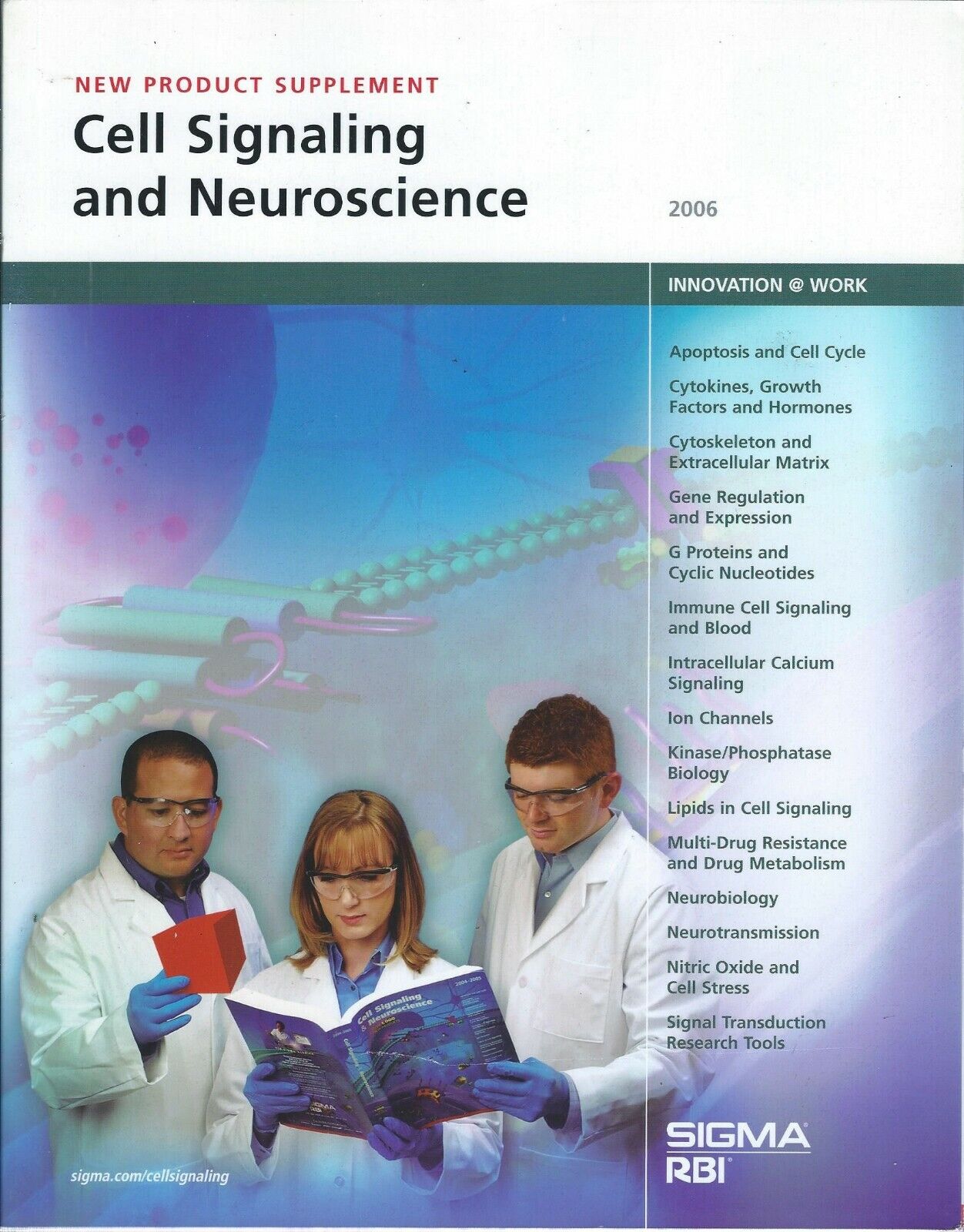 Catalogue - Sigma RBI - Cell Signaling Neuroscience - Medical - 2006 (ST108) 