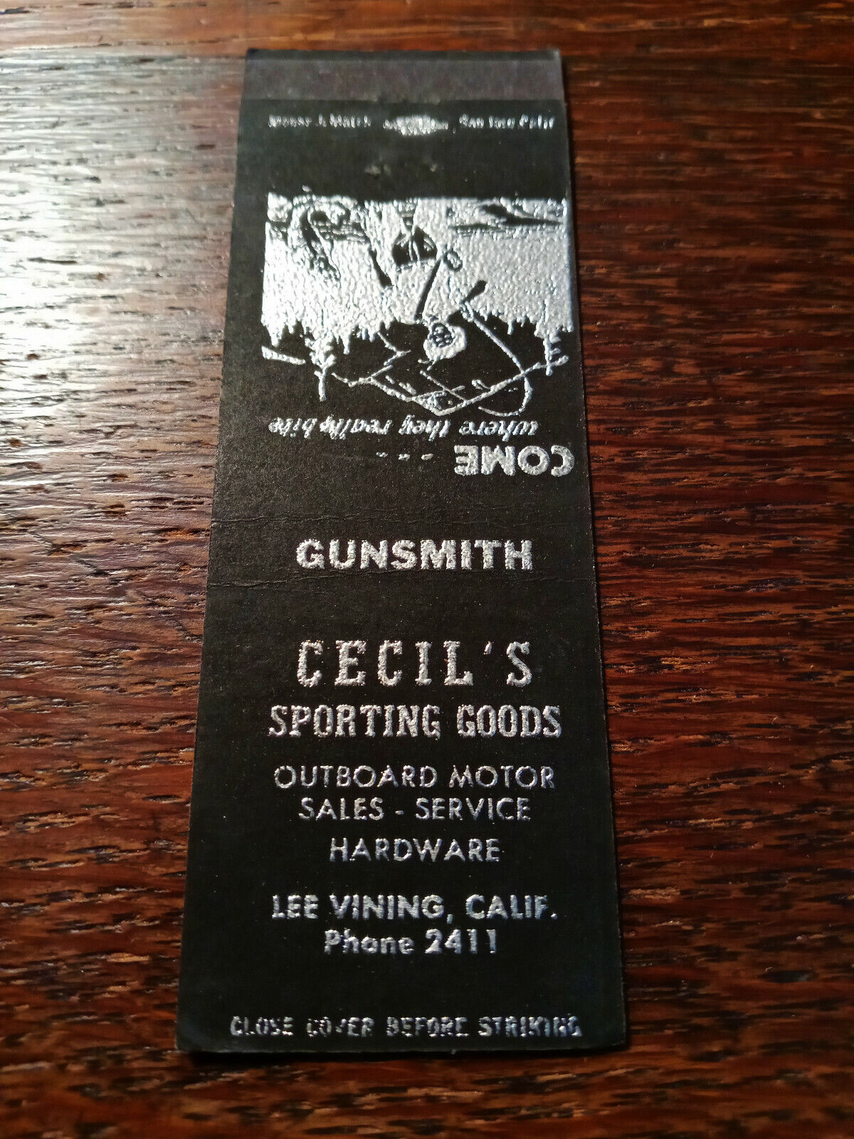 Vintage Matchcover: Cecil\'s Sporting Goods, Lee Vining, CA