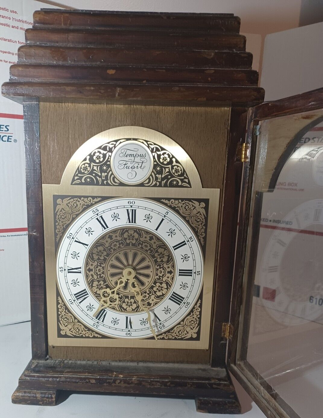 Vintage Tempus Fugit Bentima mechanical Clock tested/working
