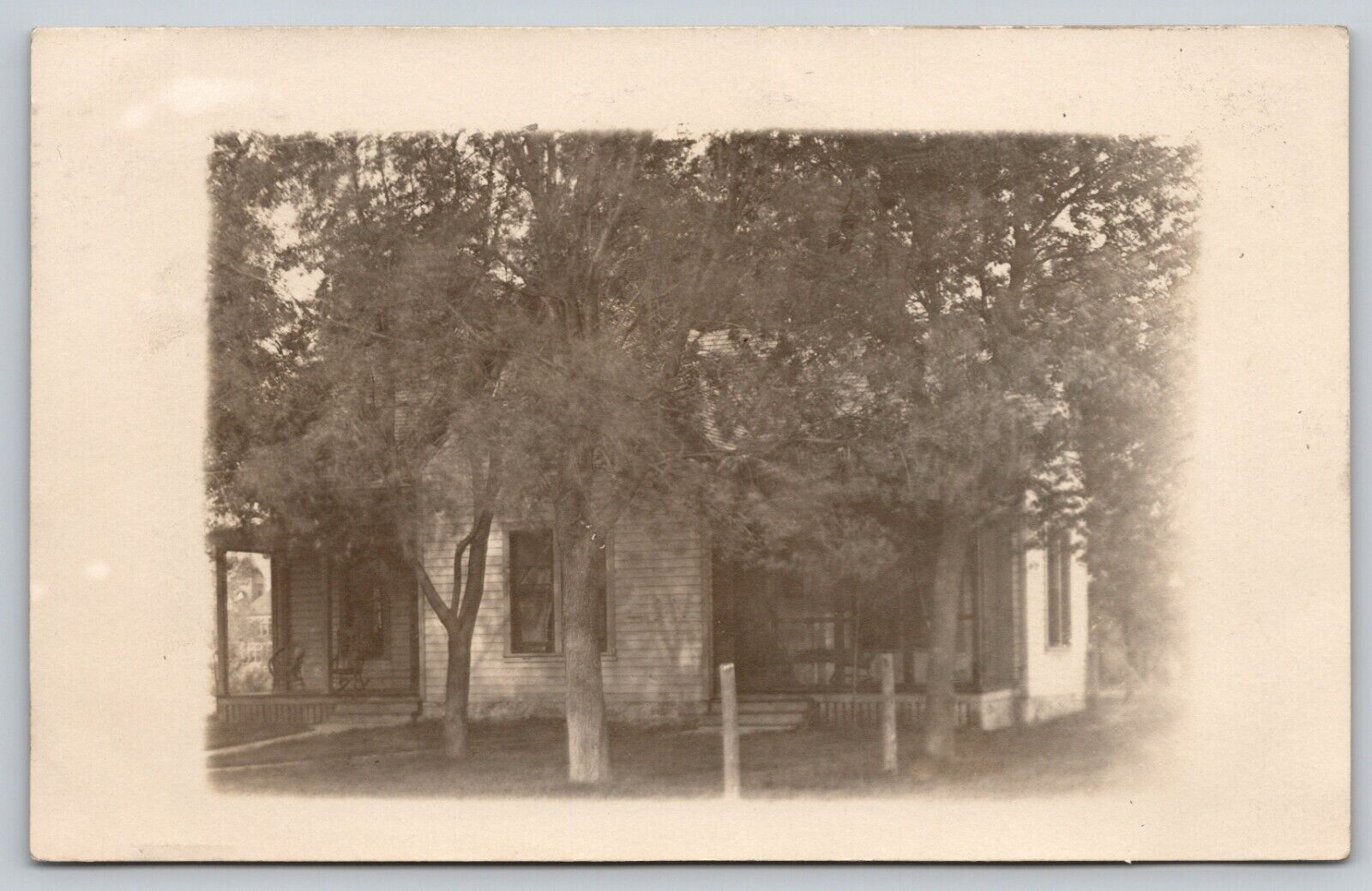 Postcard RPPC House Nestled  By Trees c.1910
