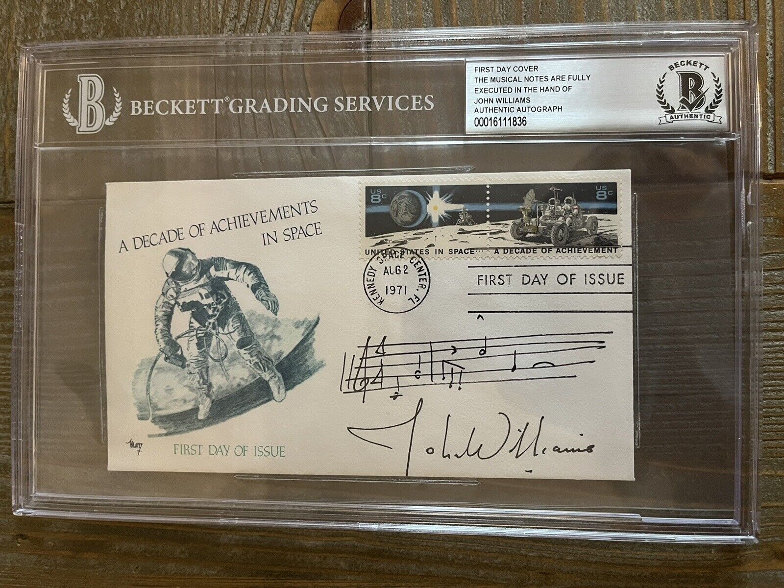 John Williams Autograph Beckett Authenticated With Musical Notes From Star Wars