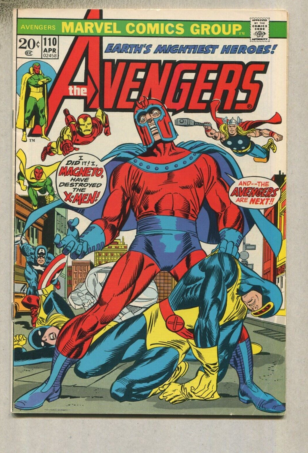 The Avengers: #110 FN+ Magneto  Marvel Comics SA