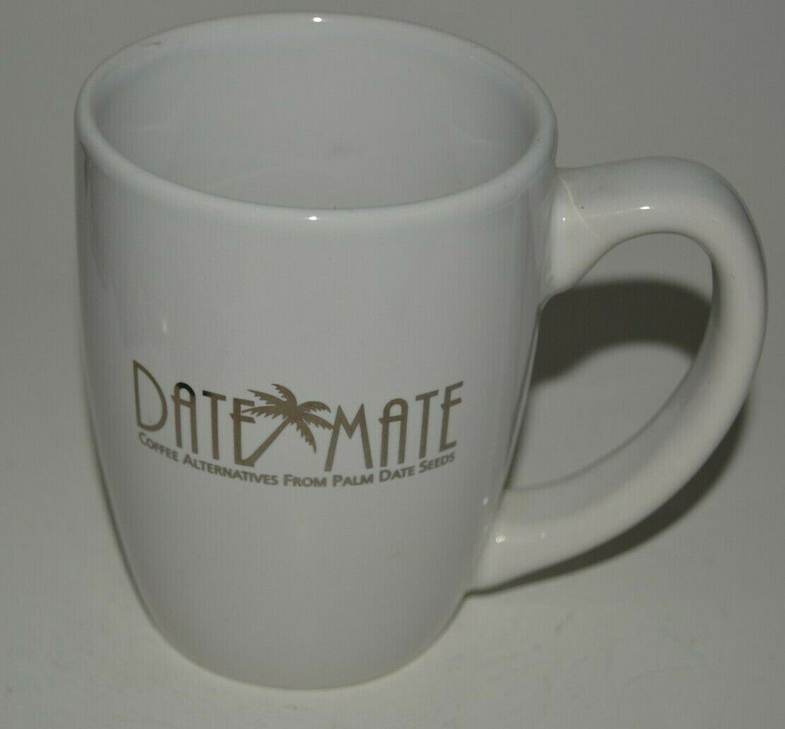 Nice DATE MATE Coffee Alternative Palm Dates Ceramic High End Coffee Mug MINTY