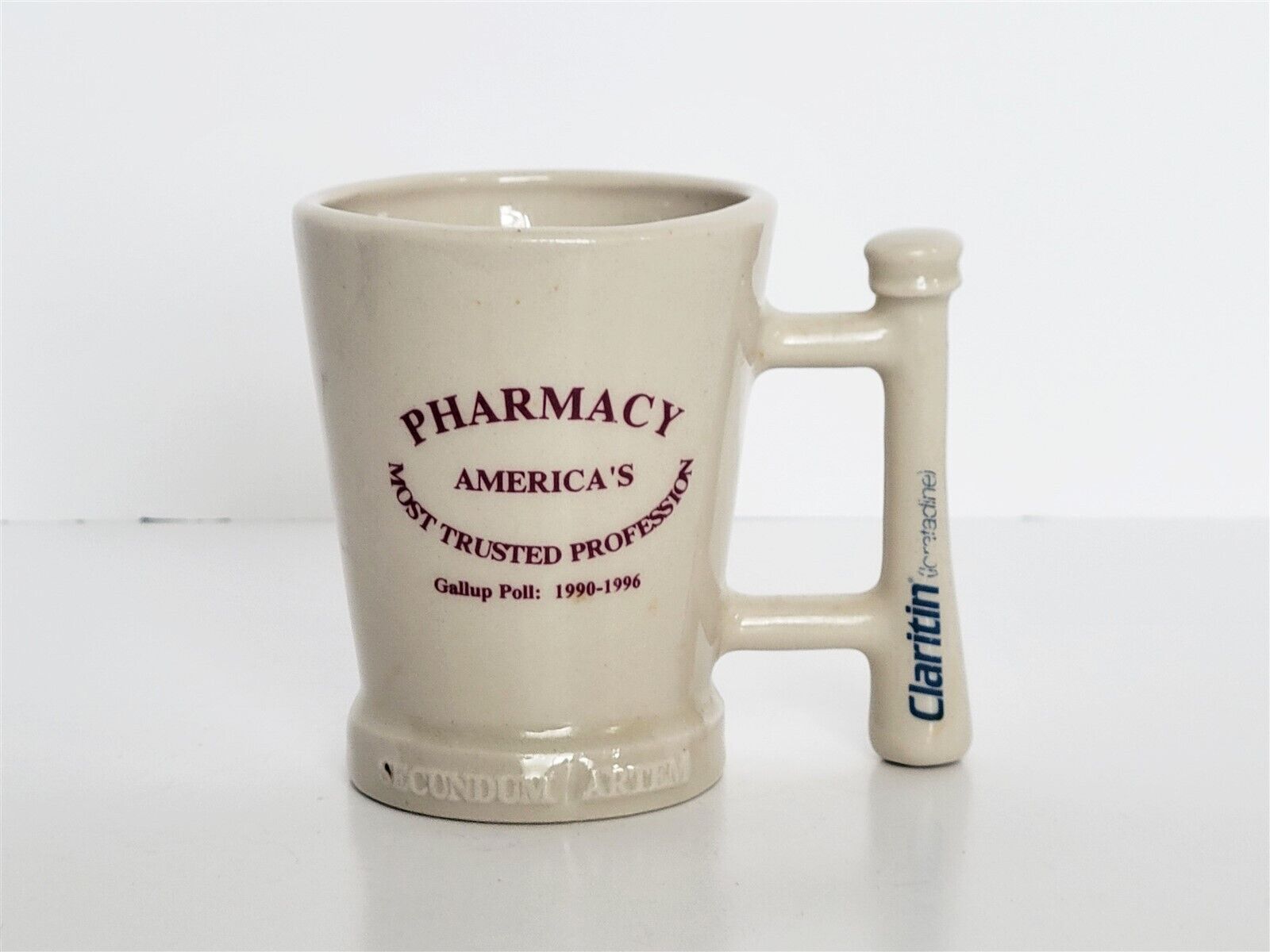 CLARITIN Mortar & Pestle Coffee Cup Mug Ask Your Pharmacist