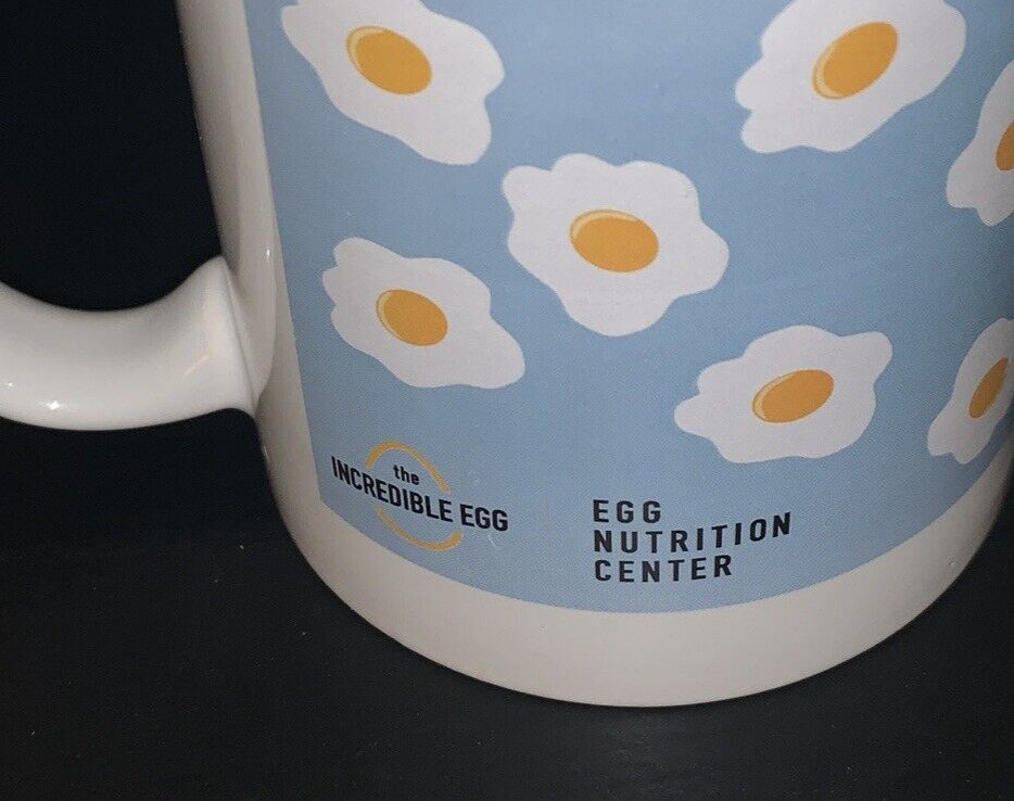 M-Ware “The Incredible Egg” Coffee Mug Fried Egg Yolk Nutrition Advertising EUC