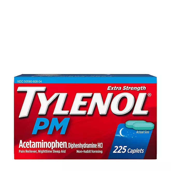 Tylenol PM Extra Strength Pain Relief Caplets , 225 ct.