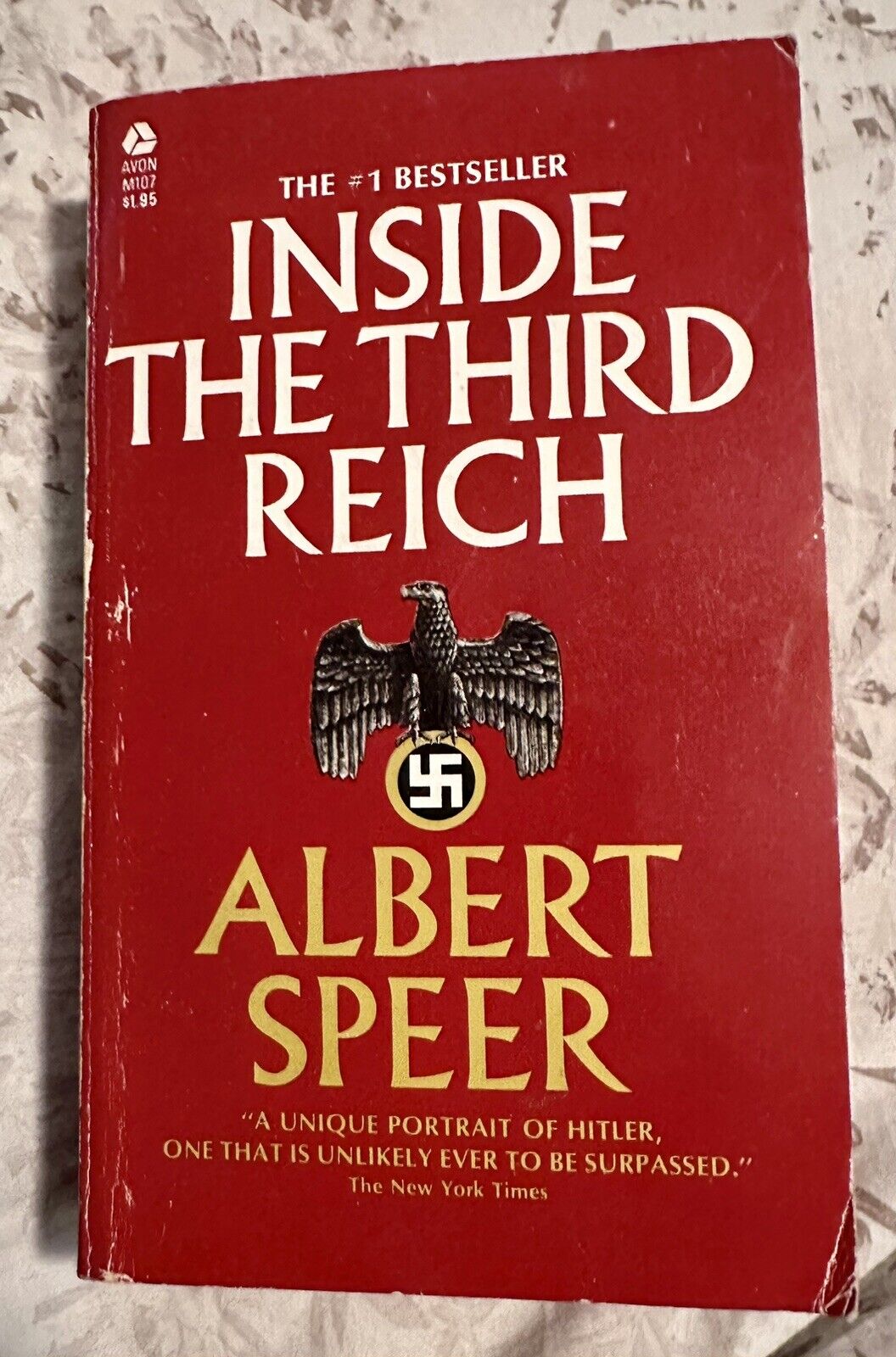 Inside the third Reich by Albert Speer . PB . Avon 1st print,1971(7th Printing)
