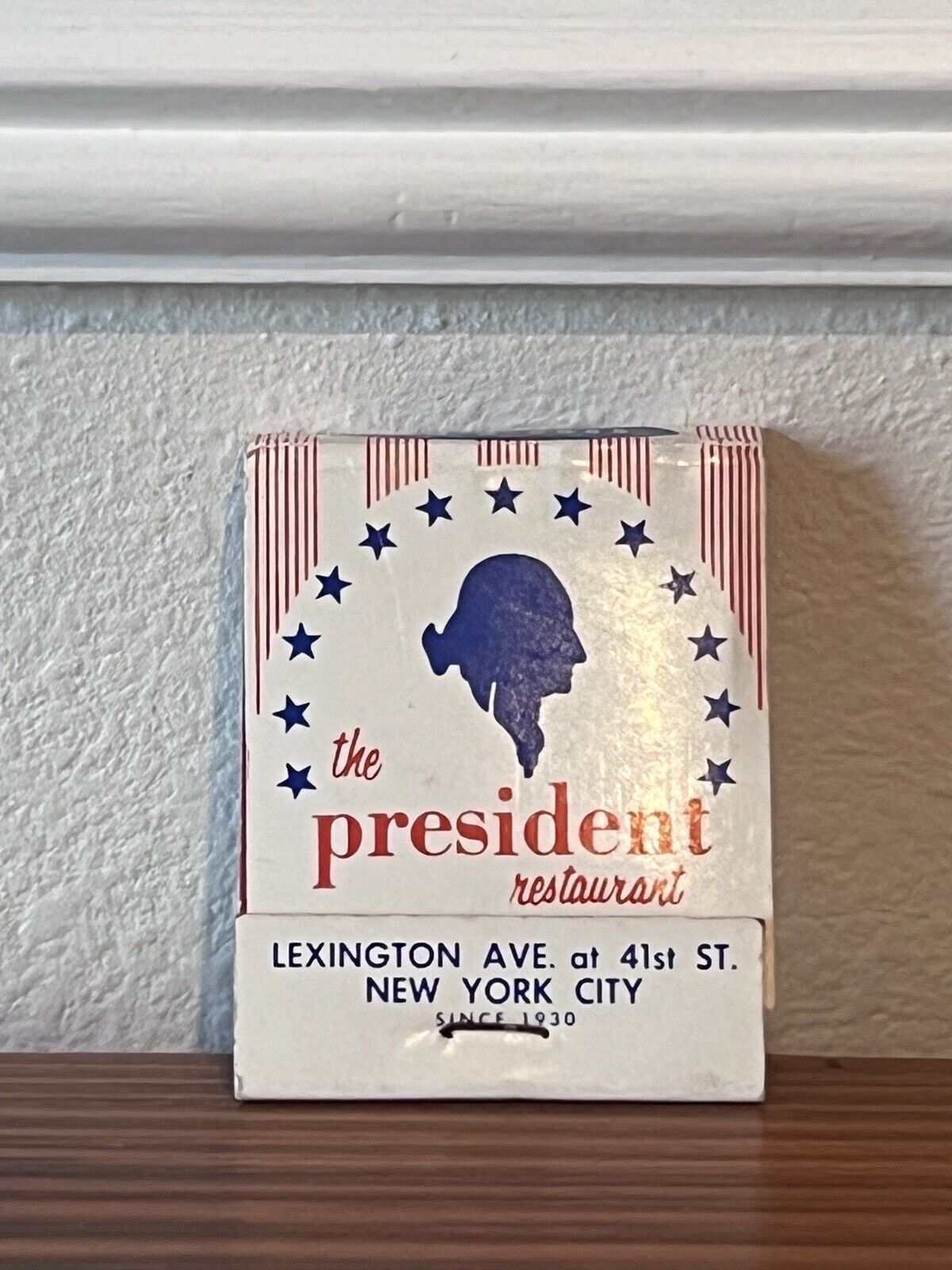c1950s The President Restaurant New York City NY Matchbook Full 20 Strike