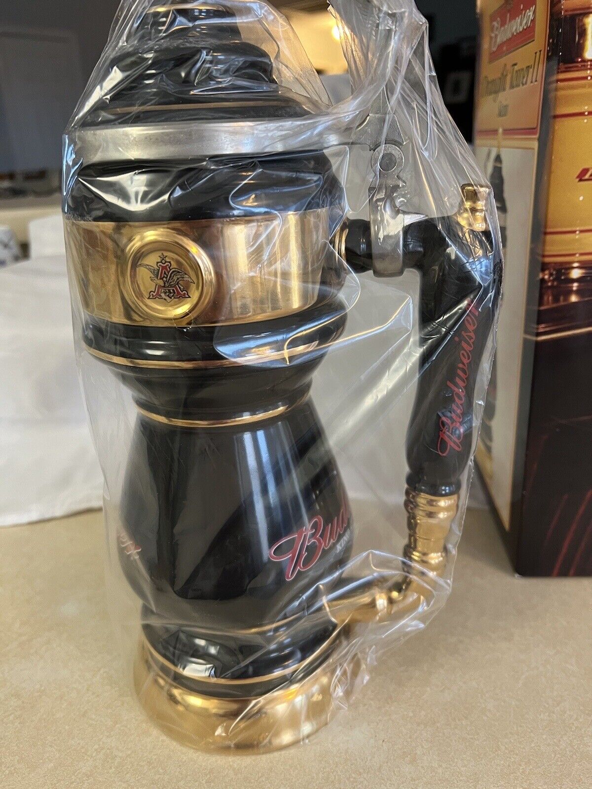 Franklin Mint Budweiser Blk(Drought Tower || ) Limited Edition Ceramic Stein