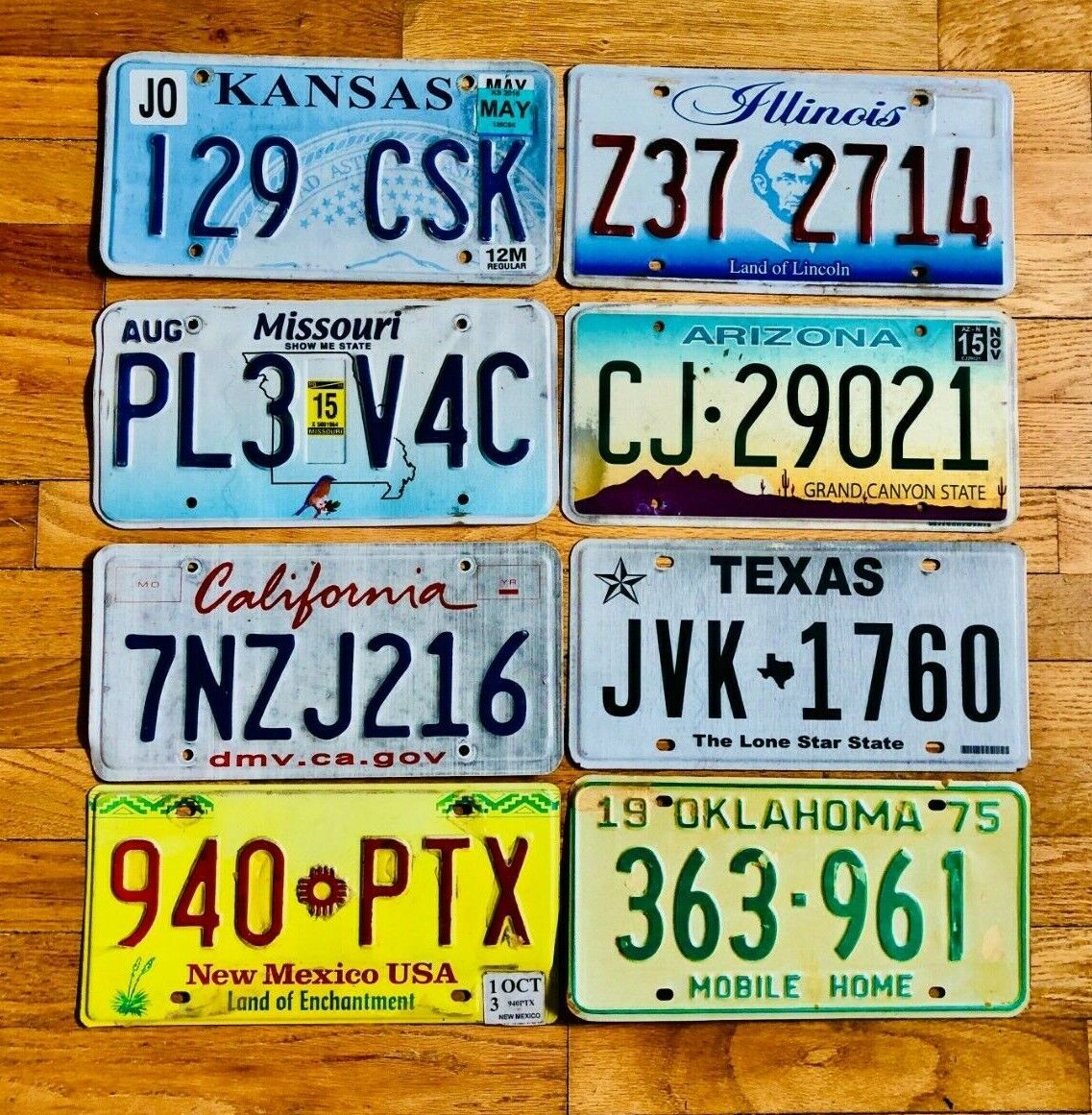 Craft/Worn Set of Route 66 License Plates