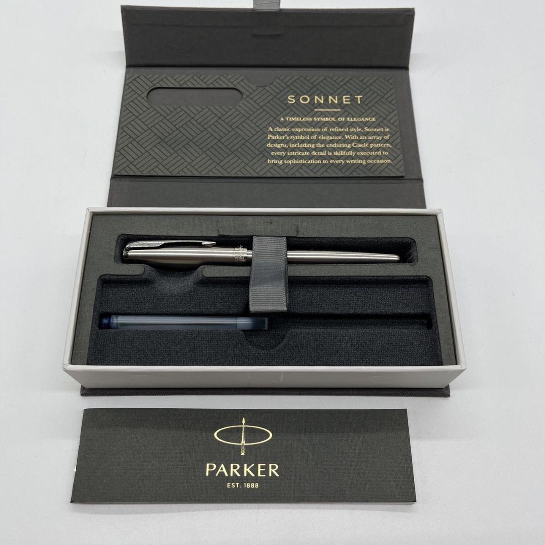 Parker Sonnet Stainless Steel Silver Ink Set for Fountain Pens #48b25e