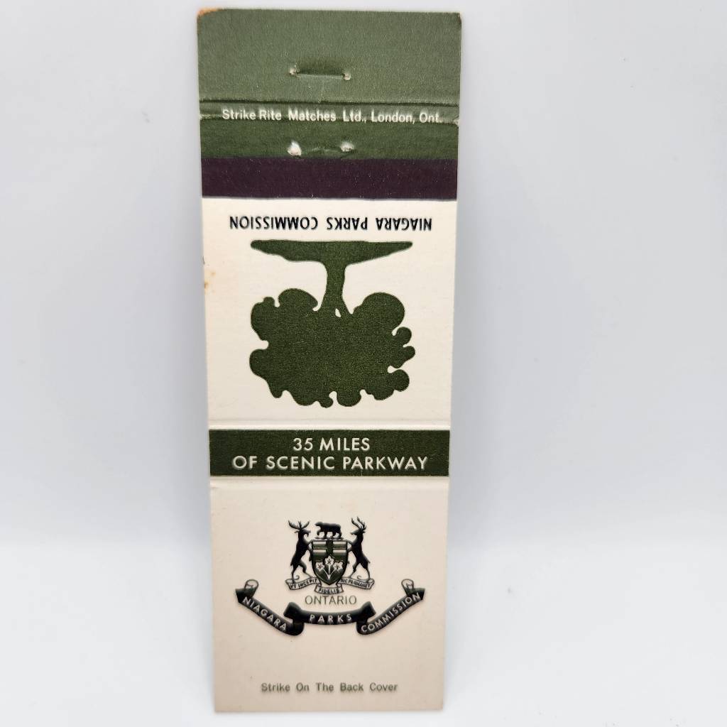 Vintage Matchbook Niagara Parks Commission Ontario Canada 
