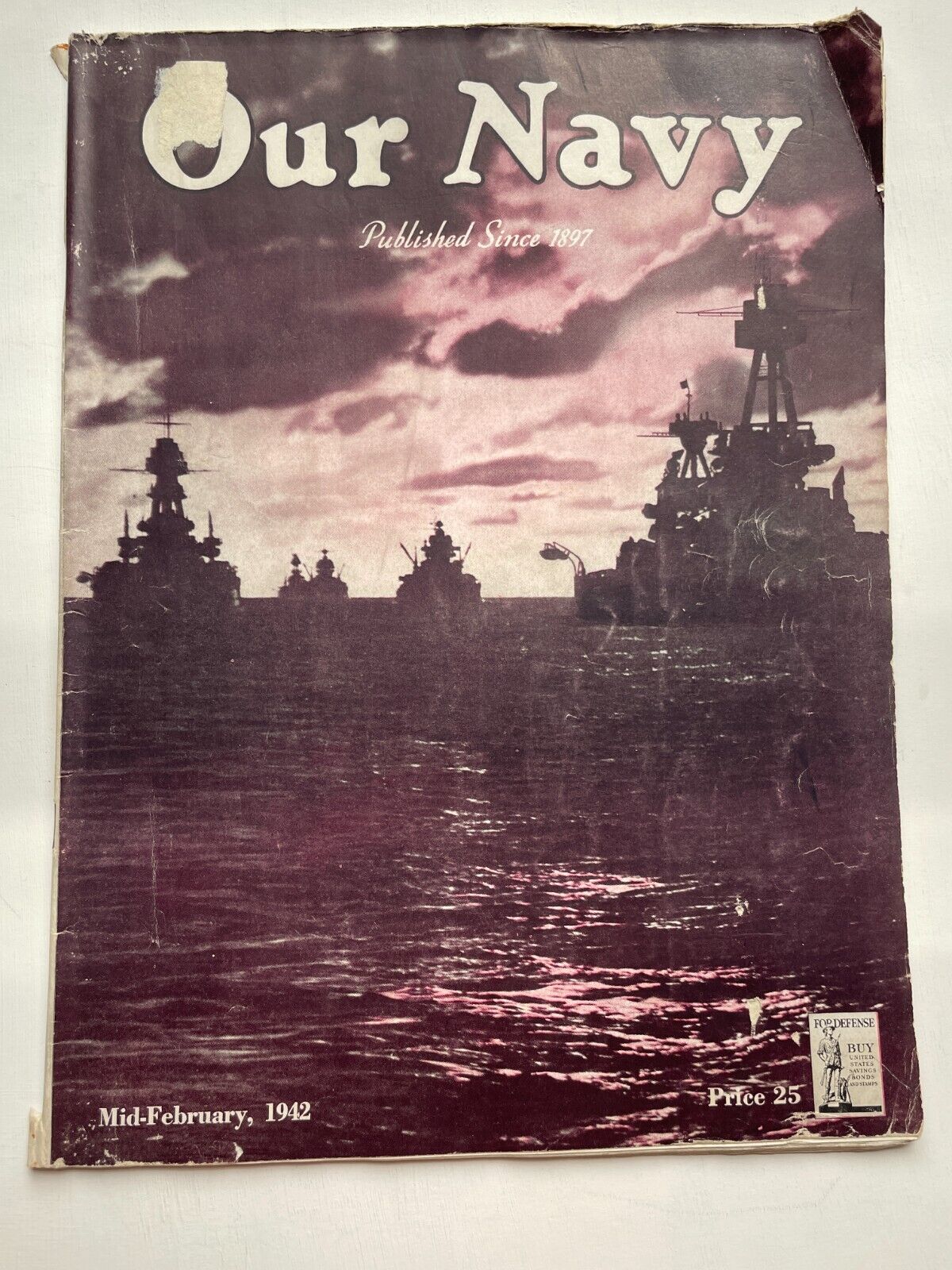 February 15, 1942 Our Navy Magazine w/ WWII Stories & Pictures- US Navy Ships