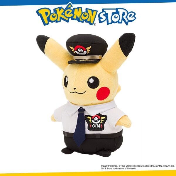 Pikachu Pilot Plush Singapore SIN  *VERY RARE* *EXCLUSIVE* In Hand And In UK🇬🇧