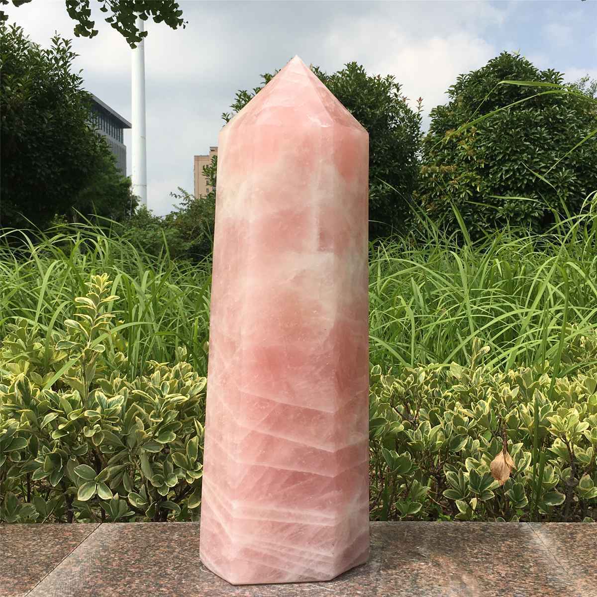 33kg Natural Pink Rose obelisk Quartz Magic Crystal Healing 
