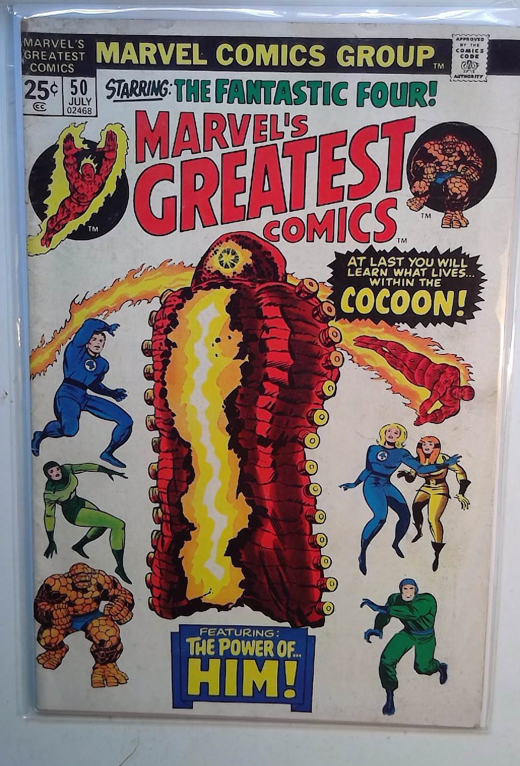 1974 Marvel's Greatest #50 Marvel Fantastic Four Reprint #67 Comic Book