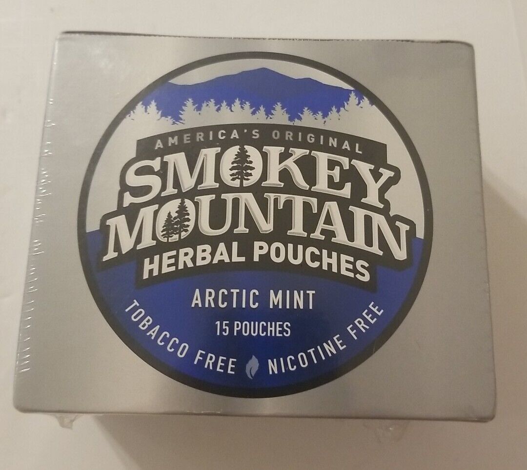 Smokey Mountain Pouches - Arctic Mint - 10 Cans - Nicotine-Free and Tobacco-Free