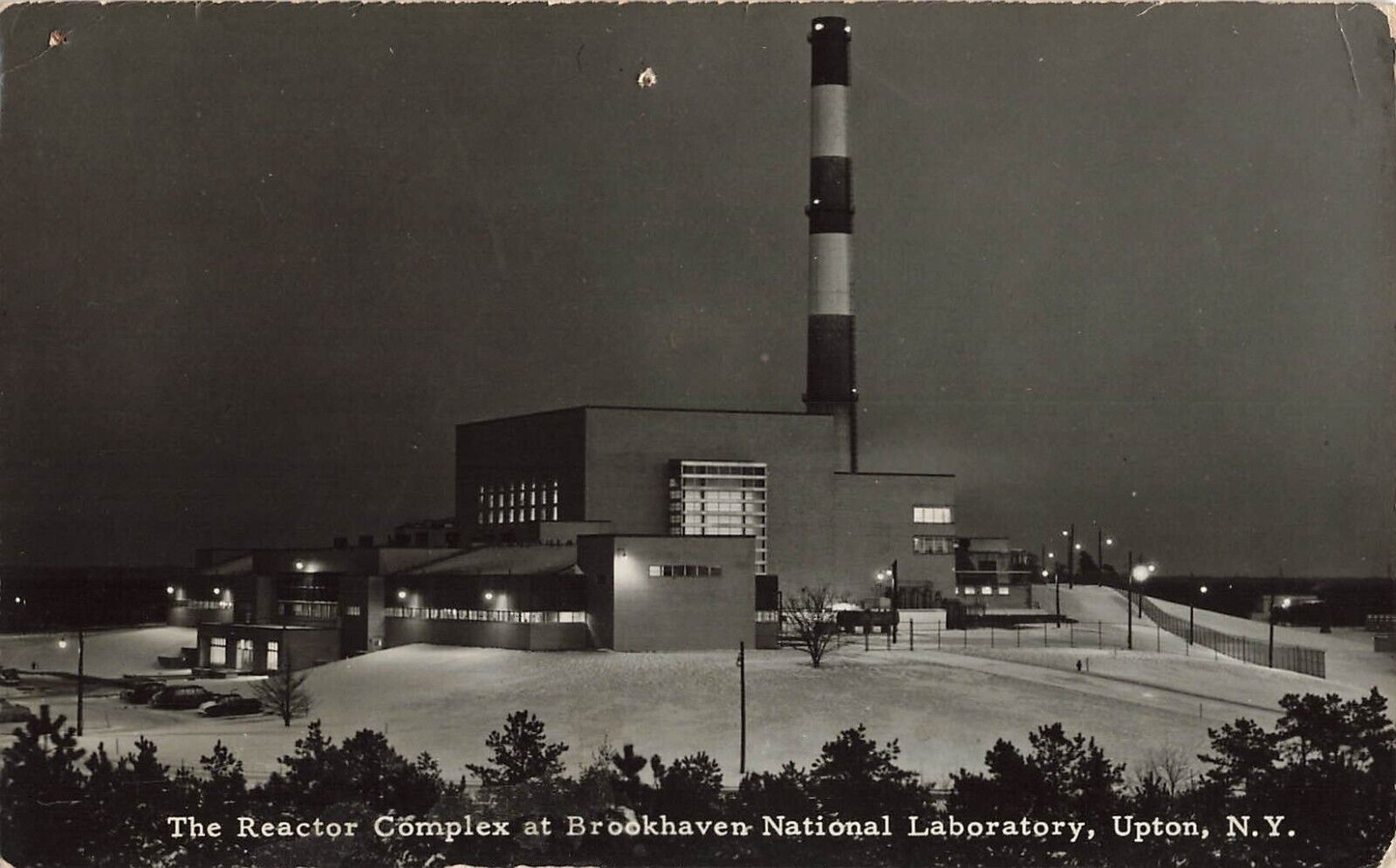 Postcard Upton, NY: Night, Reactor Complex Brookhaven National Laboratory, RPPC
