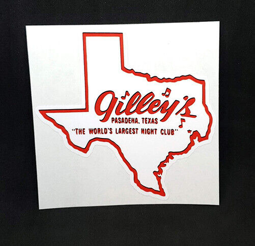 Gilley\'s Nightclub Sticker, Pasadena Texas, Gilleys Vintage Style Decal 