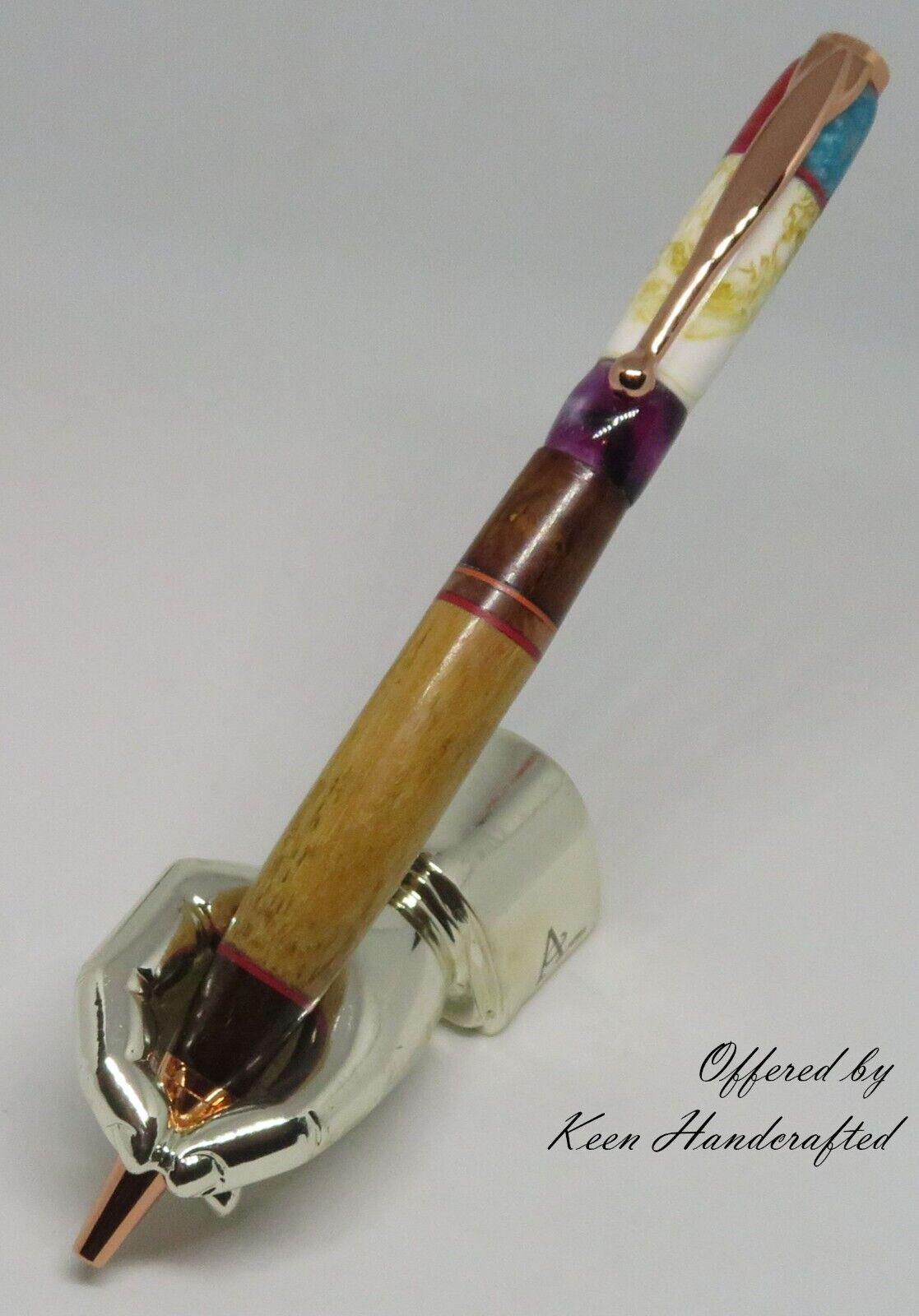 os - Keen Handcrafted Handmade Segmented Copper Comfort Twist Pen
