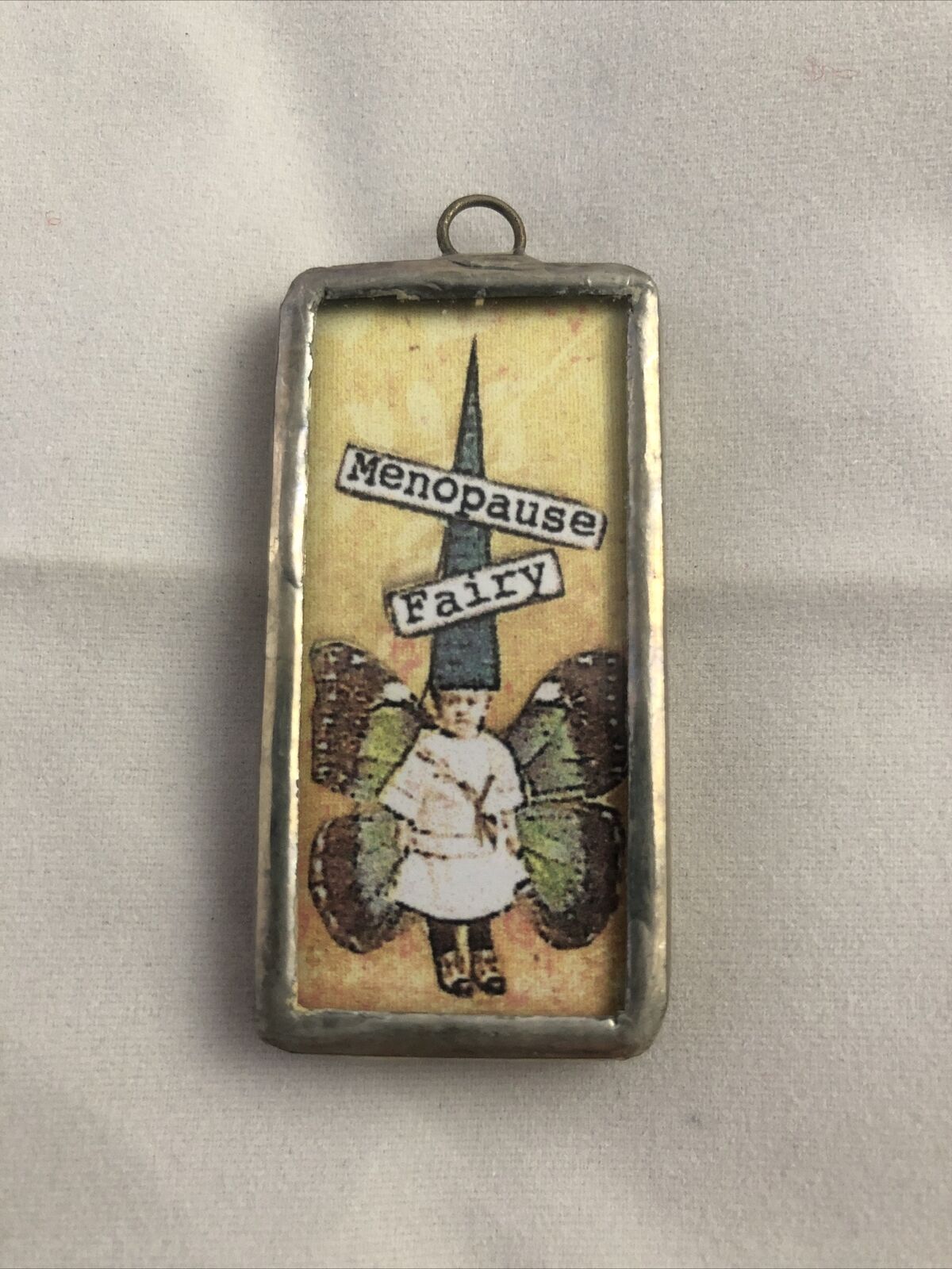 Rare Vintage Menopause Fairy Pendant She\'ll Make Sure There\'s Always A Breeze 2\