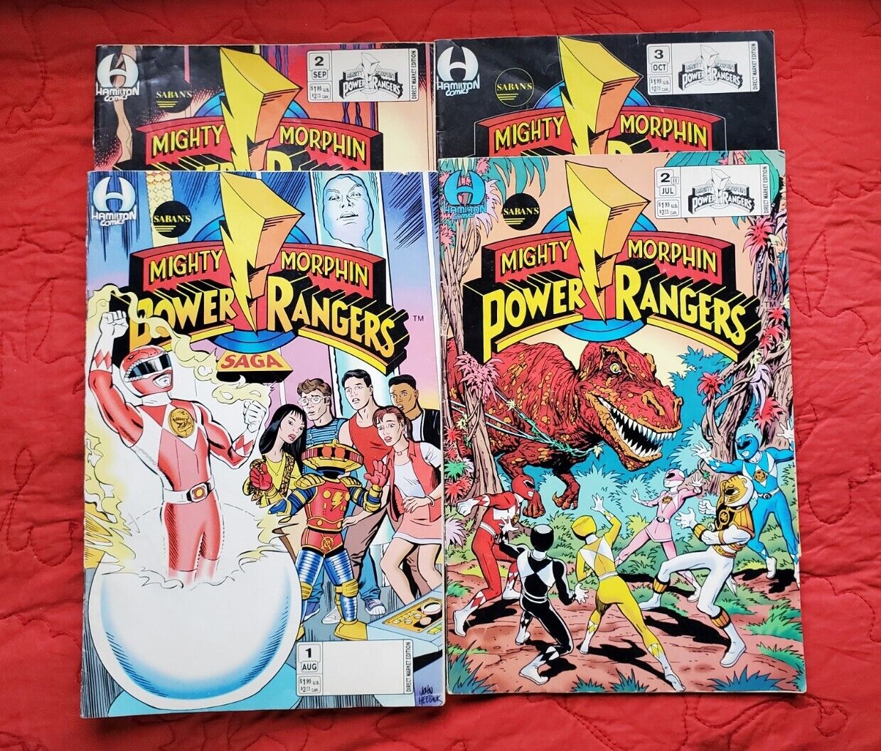 Mighty Morphin Power Rangers #2 and Saga #1-3 1995 Hamilton Comics Saban