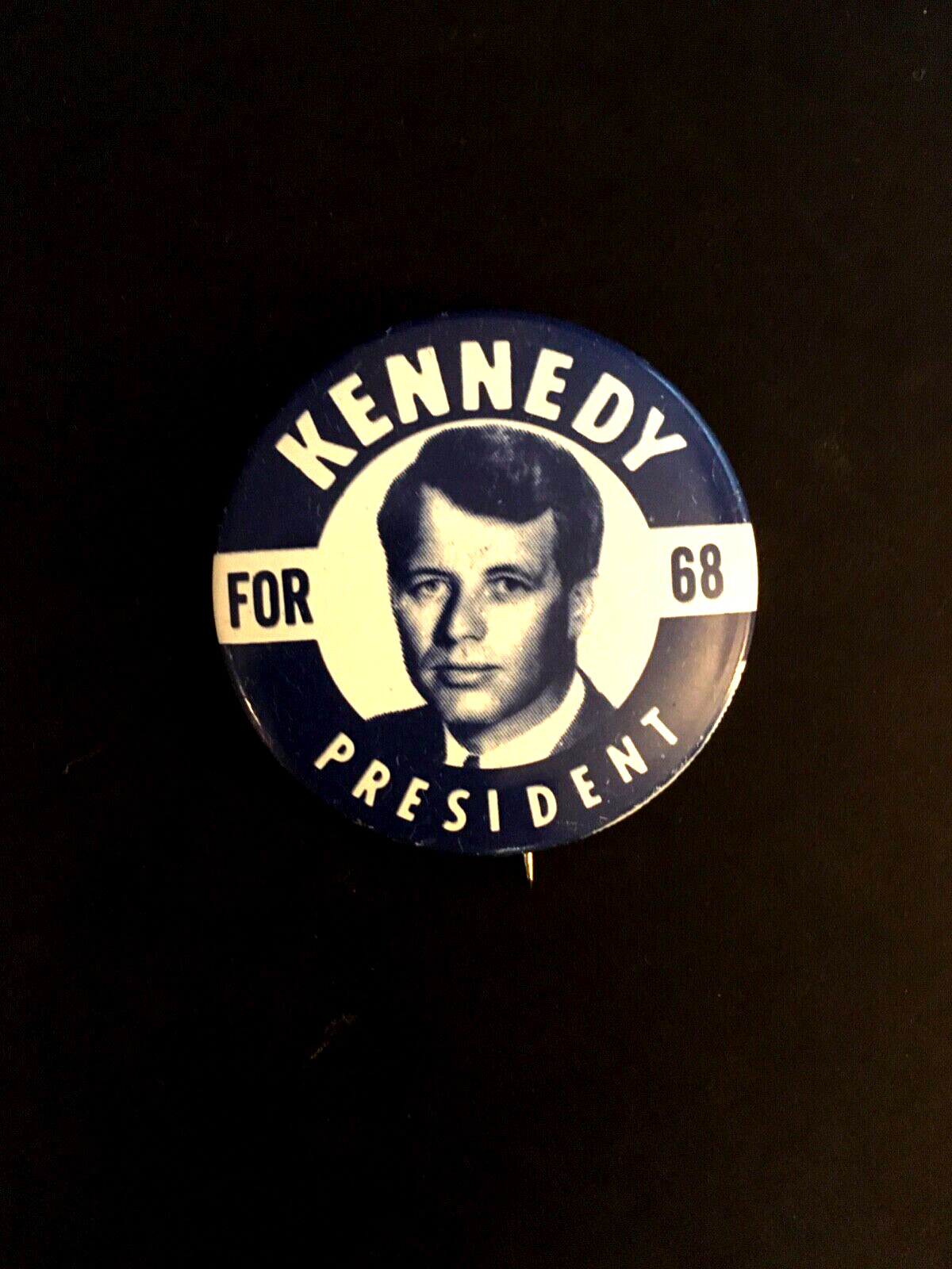 Vintage Robert Kennedy 1968 Political Pin Kennedy For President Button 1 1/2\