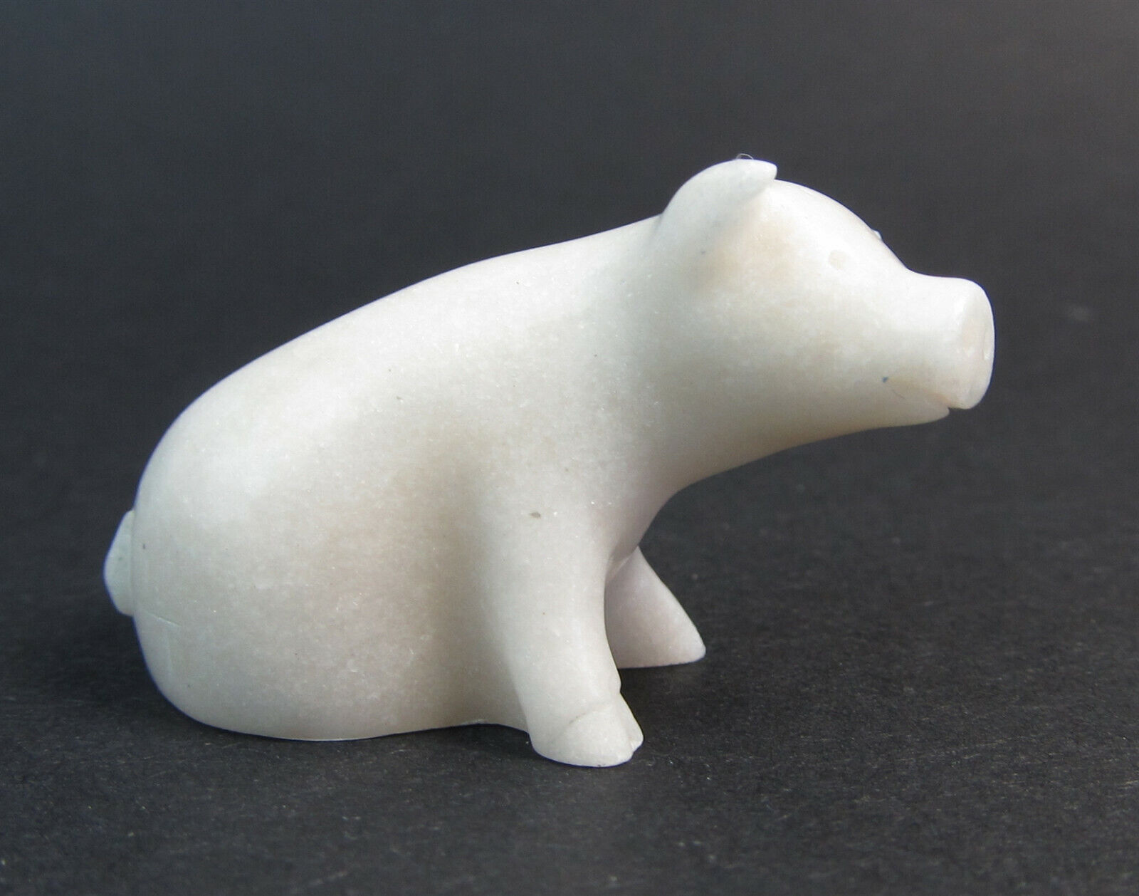 Quintessence (UK) Miniature Stone/Resin Pig  Figurine - White
