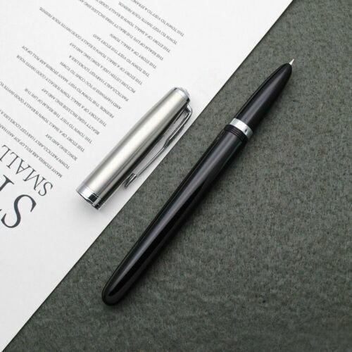 Jinhao 86 Resin Classic Fountain Pen Silver Cap Extra Fine Nib 0.38mm Ink Pen
