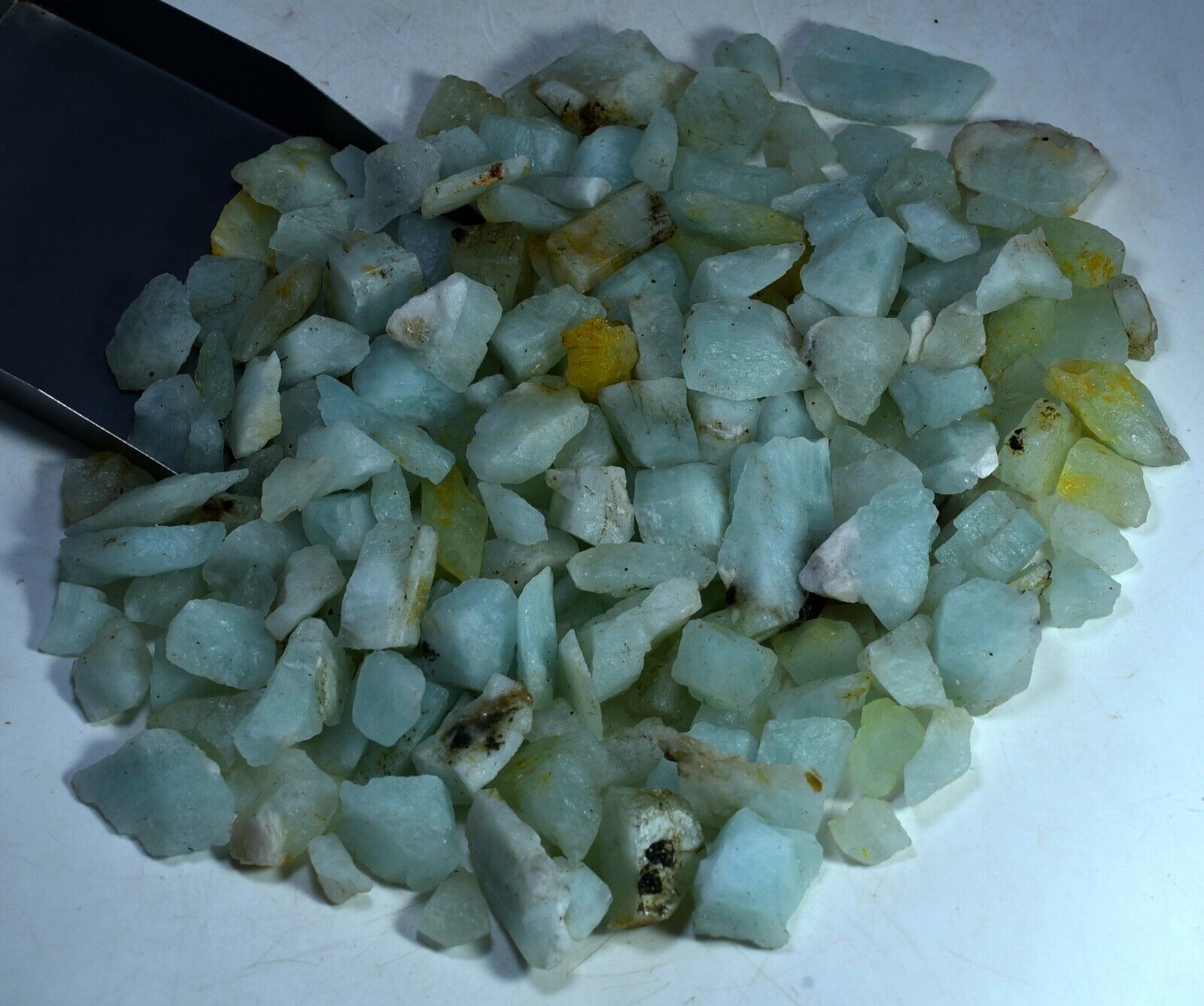 710 GM Faceted Transparent Natural Blue AQUAMARINE Rough Gemmy Crystals Pakistan