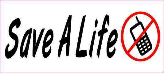 3.5 x 1.5 Cell Phone Save A Life Magnet Magnetic Vehicle Bumper Magnets Decal