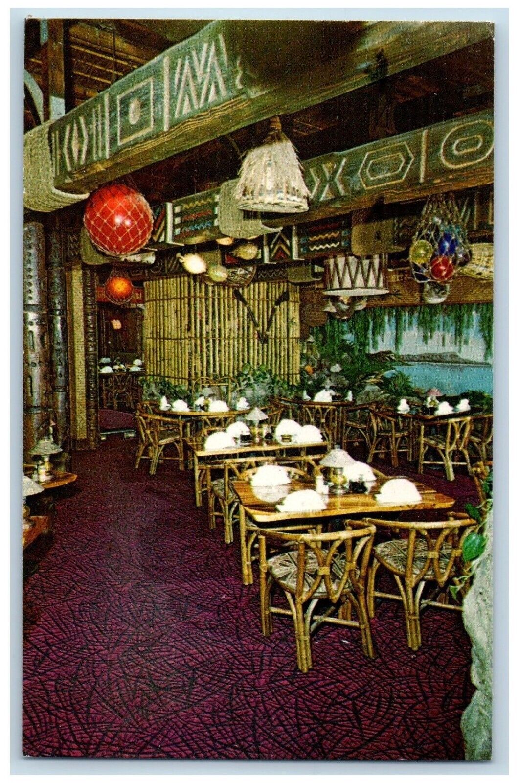 1985 Don Beachcomber Restaurant Polynesian Saint Paul Hilton Minnesota Postcard