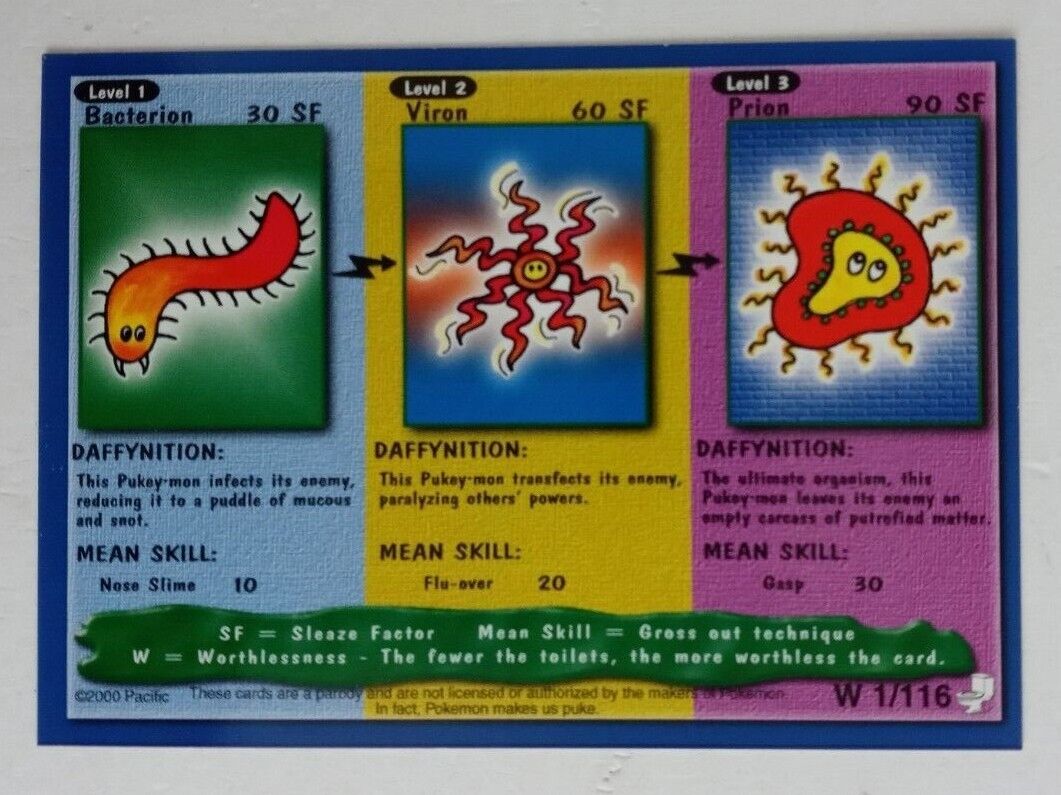 2000 Pacific Pukey-Mon Pukeymon Cards (Pick Your Card)