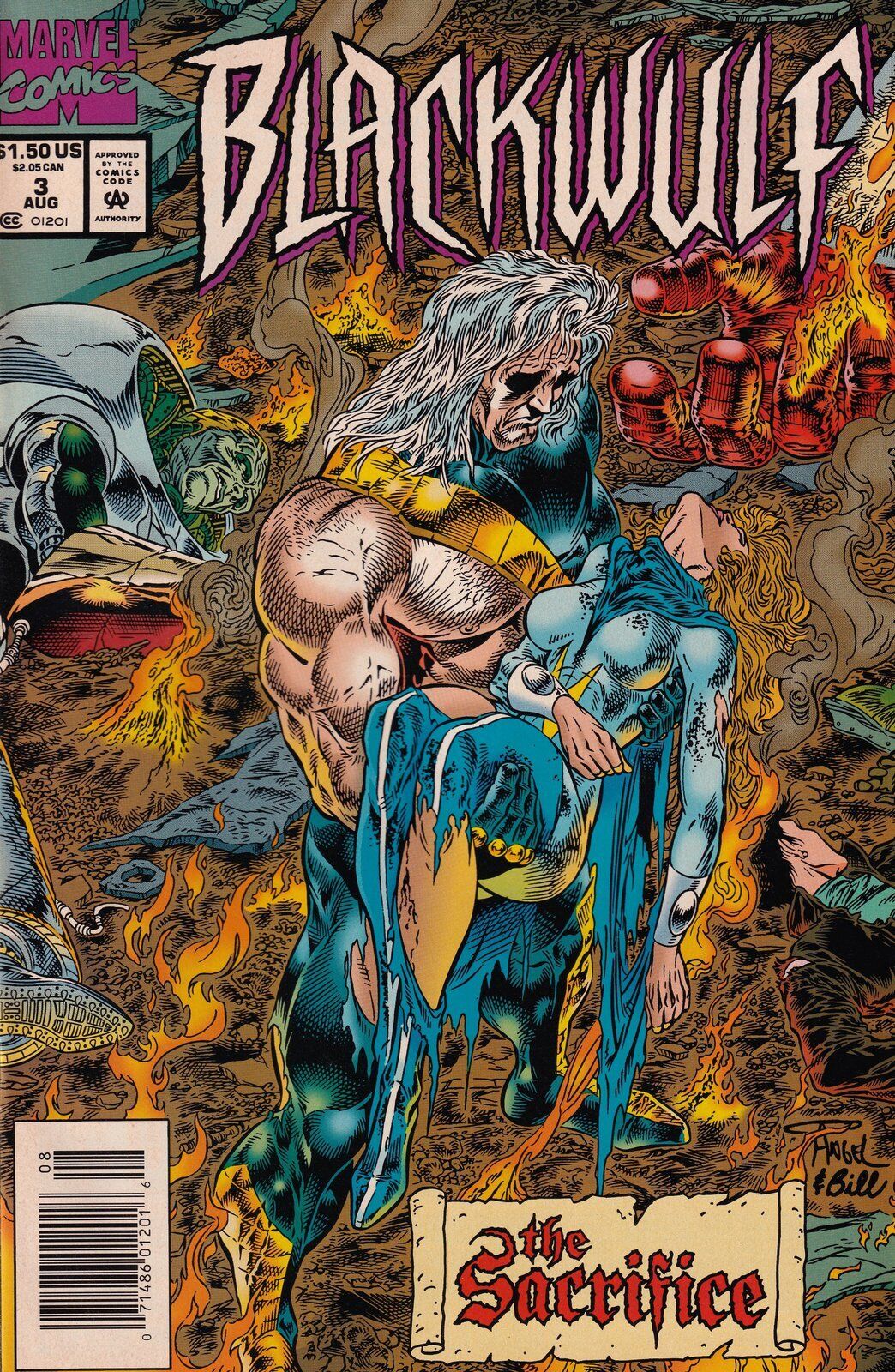 Blackwulf #3 Newsstand Cover (1994-1995) Marvel Comics