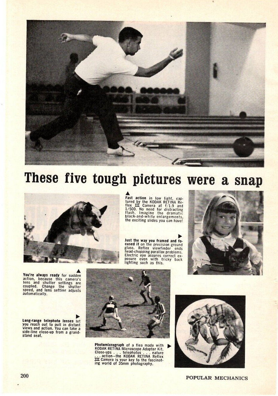 1962 Print Ad Eastman Kodak Retina Reflex III Camera These five tough pictures
