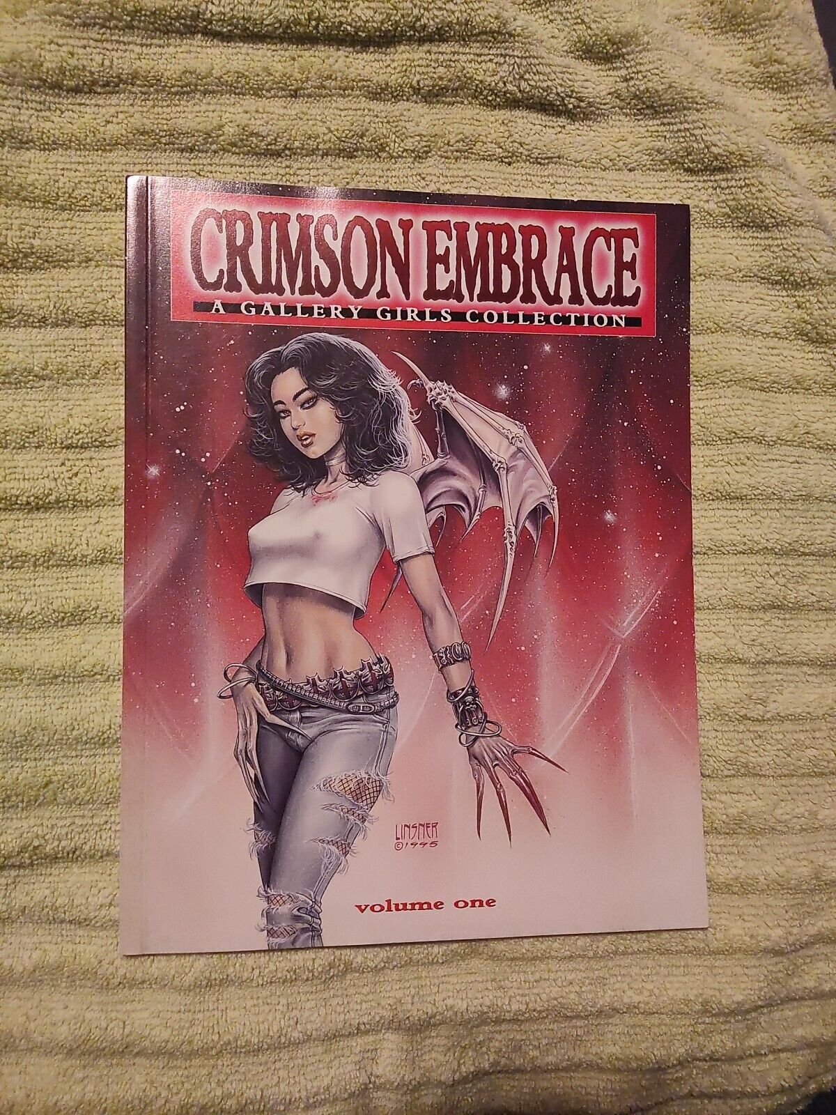 1995 CRIMSON EMBRACE Volume One 1 Joseph Linsner Cover Gallery Girls Collection