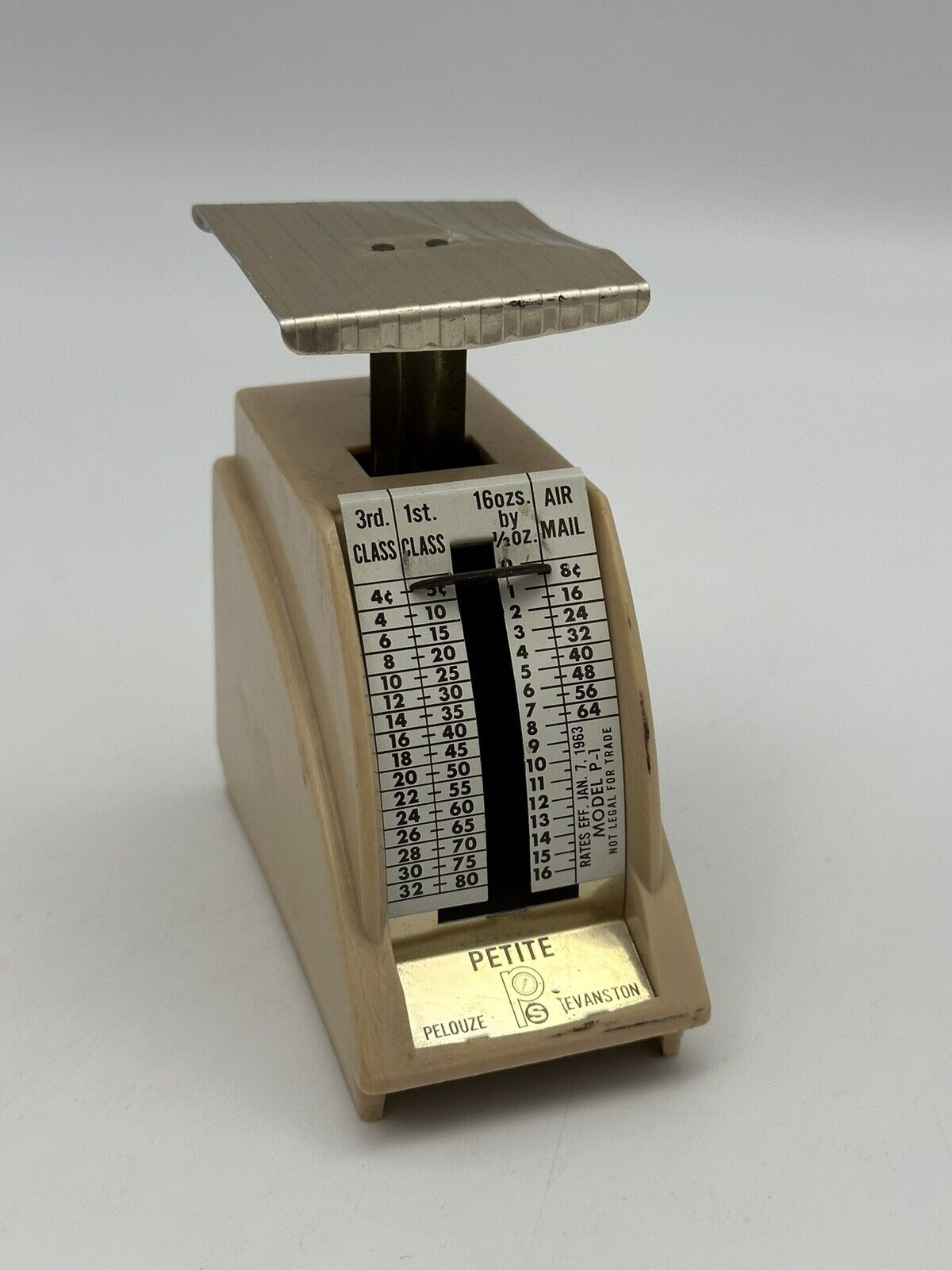 Vintage Mail Scale Petite Pelouze Model P1 Made In USA Evanston 1960’s
