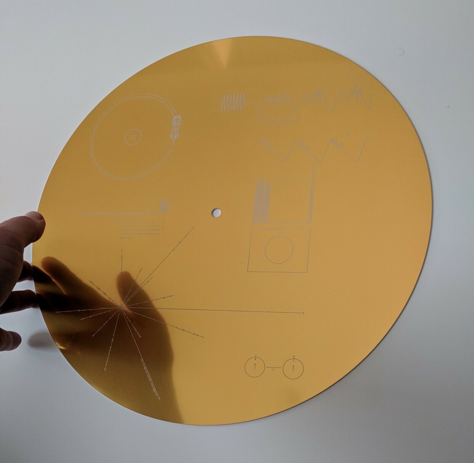 Voyager Golden Record - full size metal replica