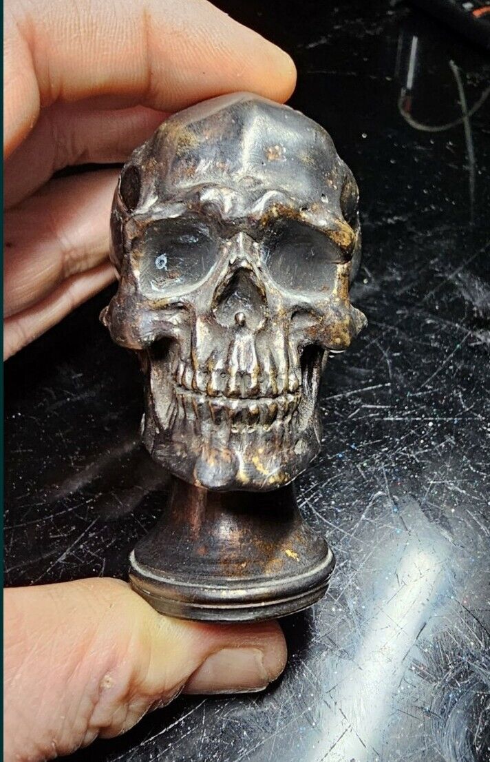 Vintage Bronze Skull