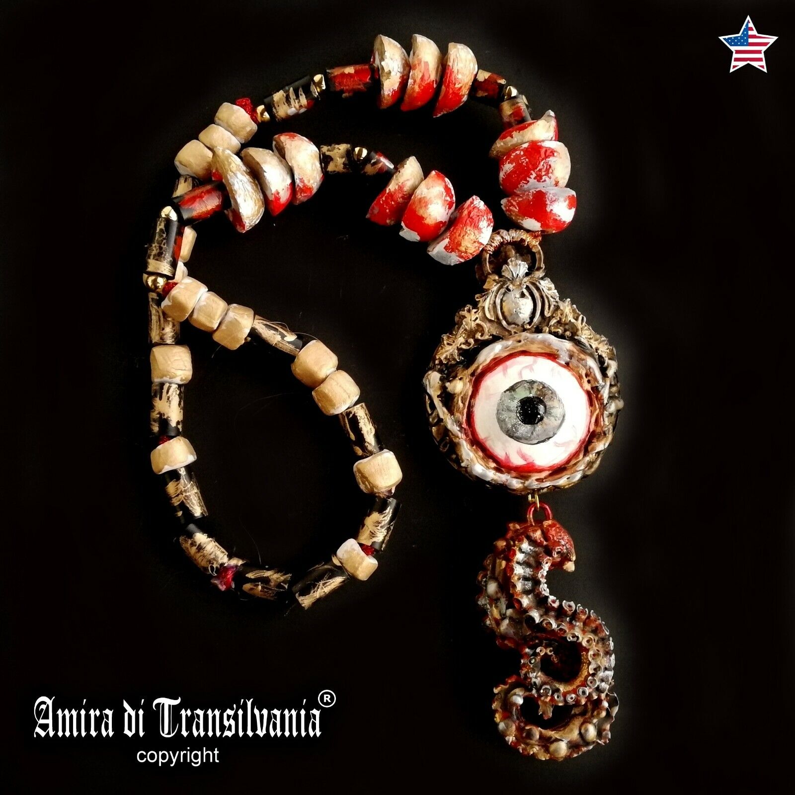necronomicon talisman wicca necklace amulet pendant gothic jewelry evil eye goth