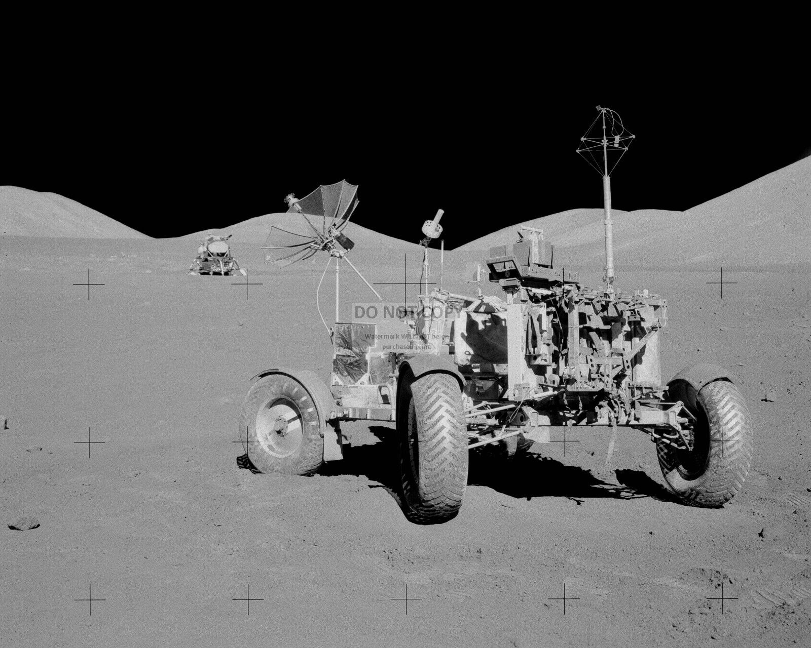 APOLLO 17 LUNAR ROVING VEHICLE AT FINAL MOON RESTING PLACE - 8X10 PHOTO (BB-074)