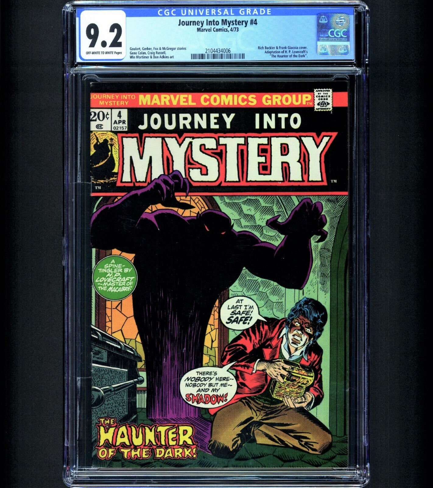 Journey Into Mystery #4 CGC 9.2 1ST NECRONOMICON Dr Strange Marvel 1973 NM RARE