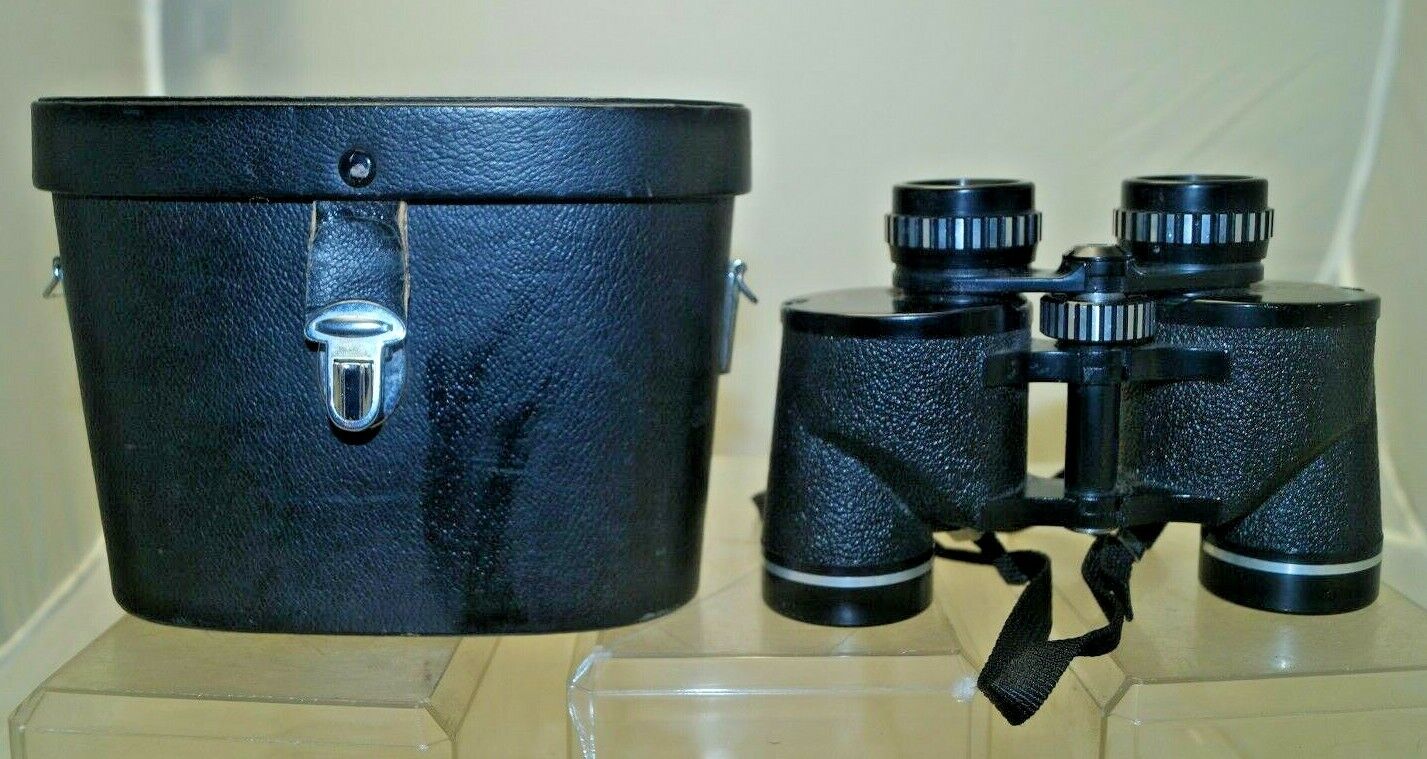 Vintage 1950s - 60s Mayflower 7 X 35 Binoculars W/ Case Feather Weight - Compact