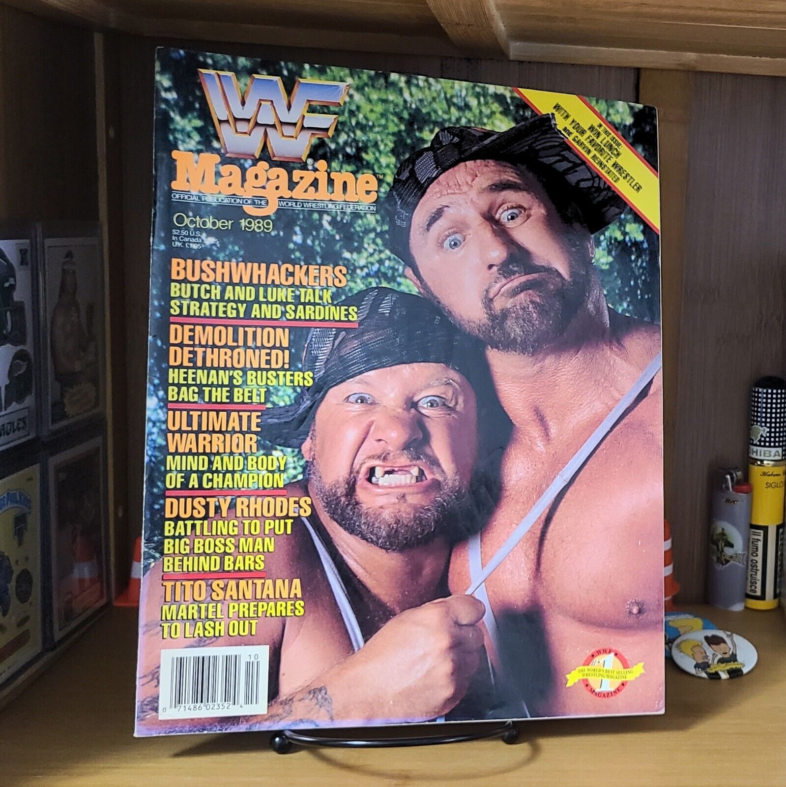 Vintage WWF Magazine October 1989 Bushwhackers Cover