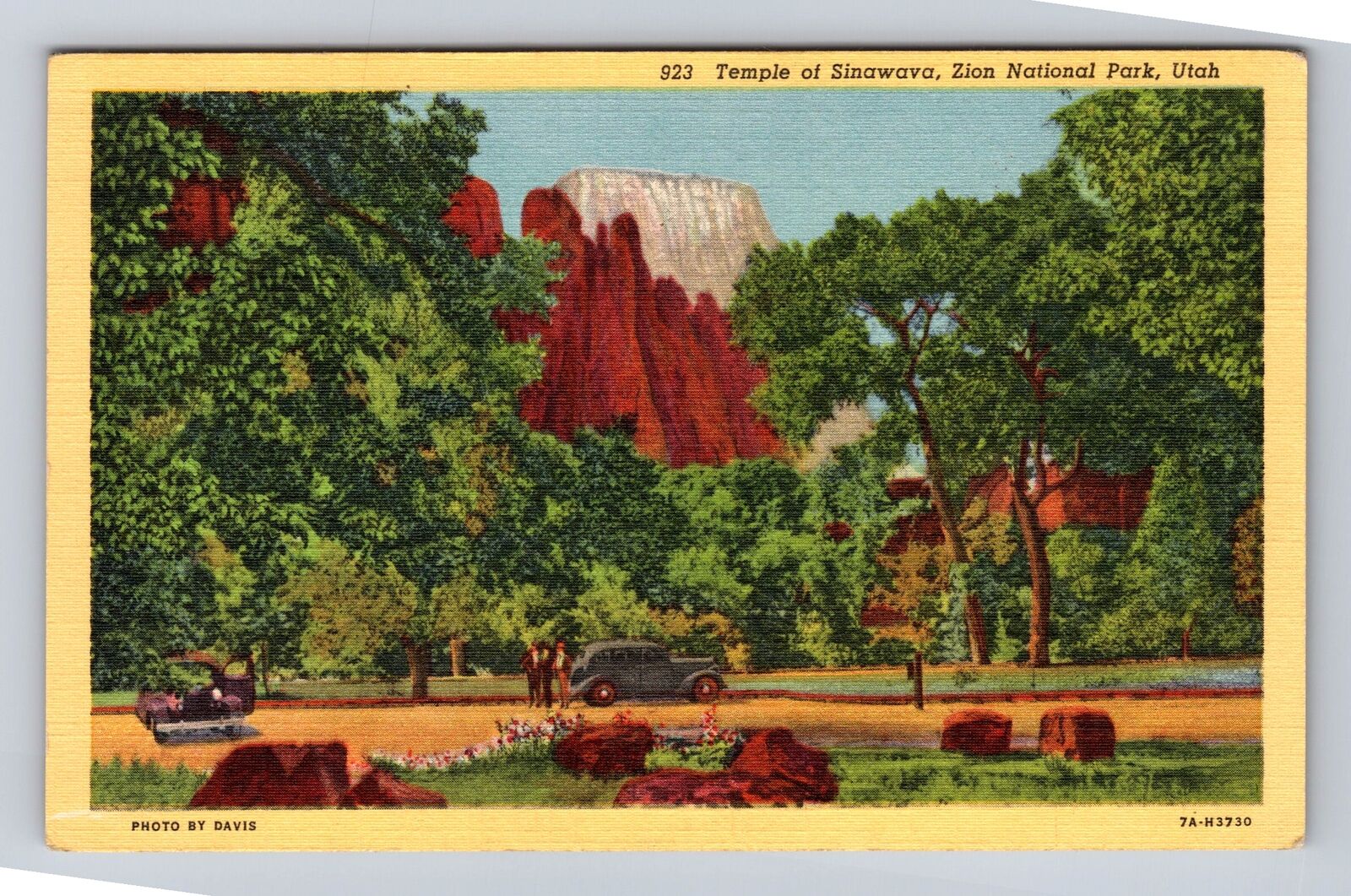 Zion National Park, Temple Of Sinawava, Series #923, Antique, Vintage Postcard