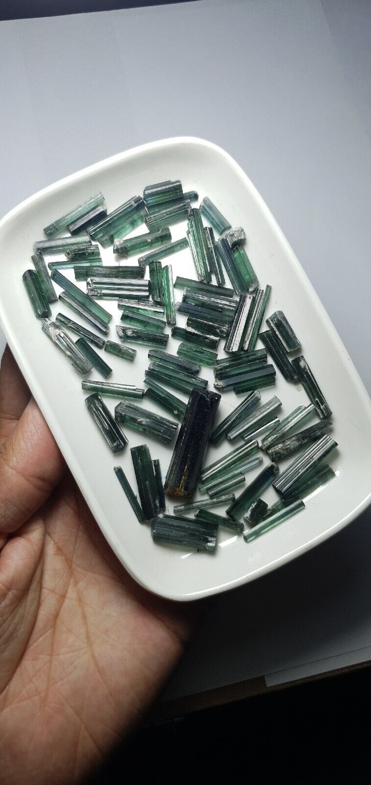 210 Carats Indicolite Color Terminated Tourmaline Crystal Lot From Afghanistan 