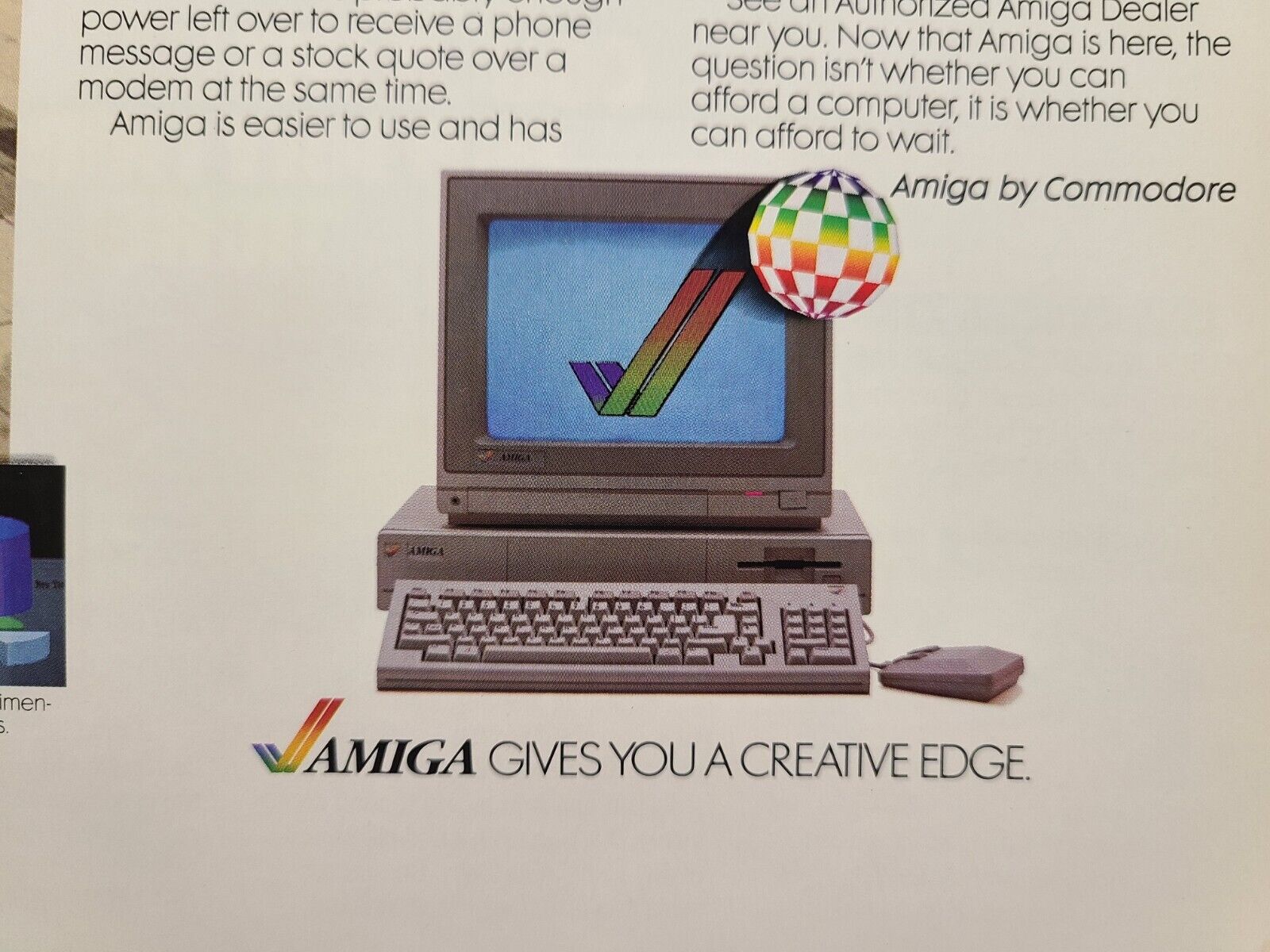 Vintage Print Ad 1985 Amiga Personal Computer by Commodore Soapbox Derby Graphic